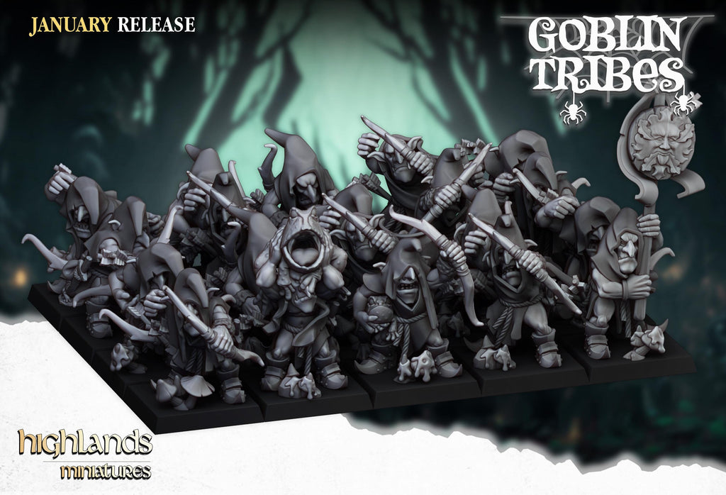 Swamp Goblin with Bows miniature - in 12K - by Highlands Miniatures