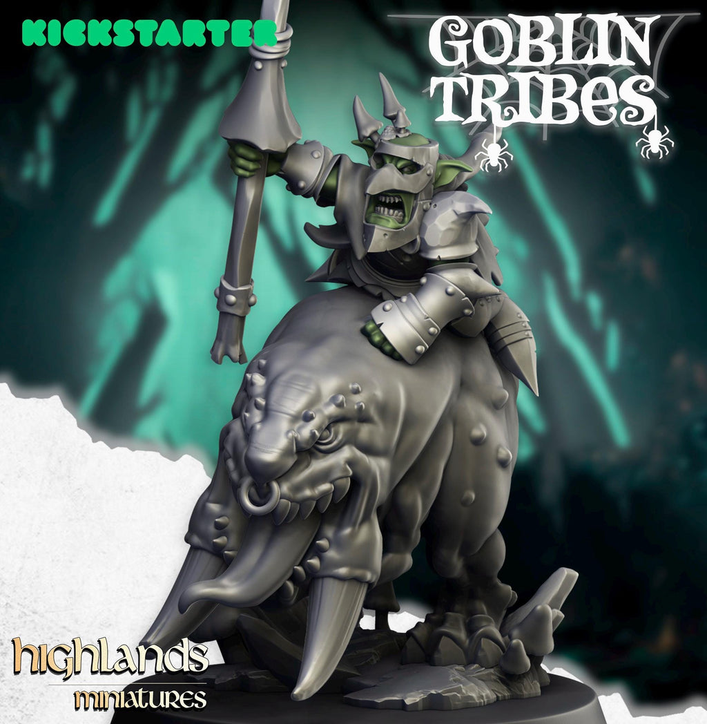 The Goblin Leader miniature - in 12K - by Highlands Miniatures