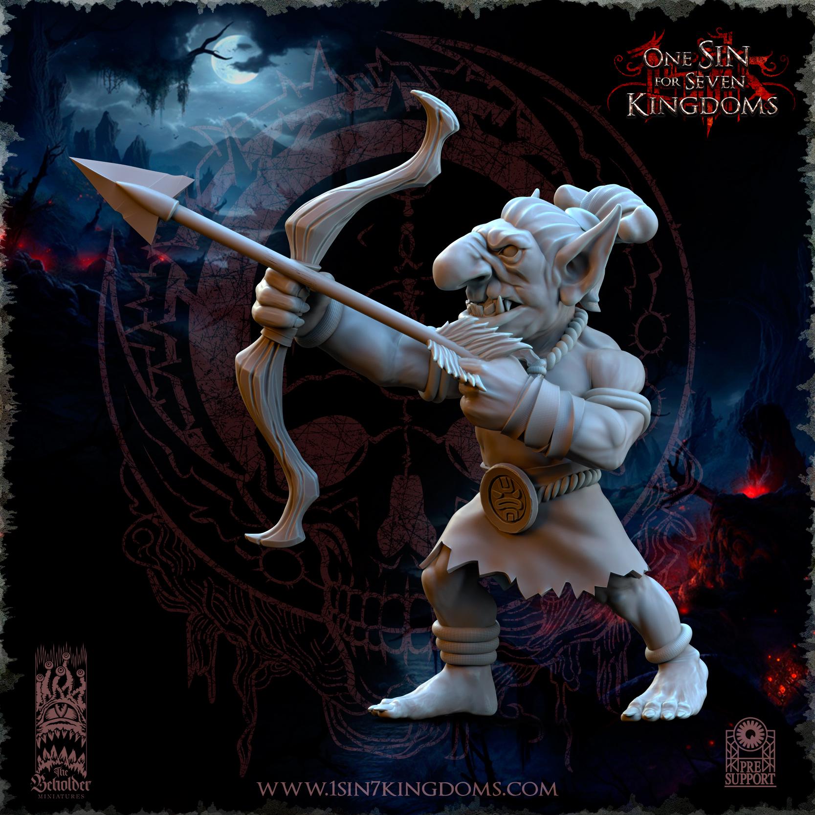 The Black Horde Goblins Jungle Warriors miniature - 12k by The Beholder Miniatures