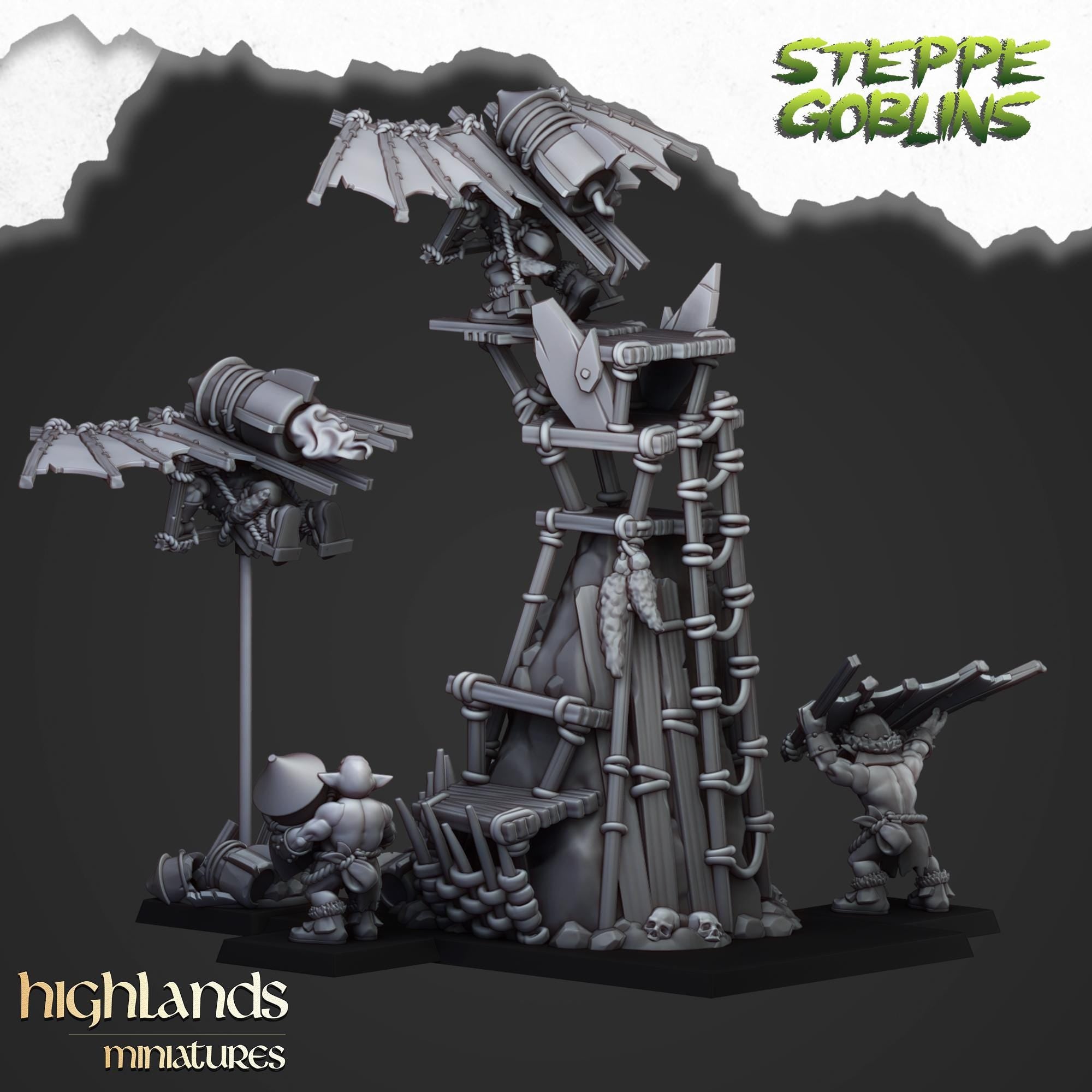 Flying Steppe Goblins miniature - in 12K - by Highlands Miniatures