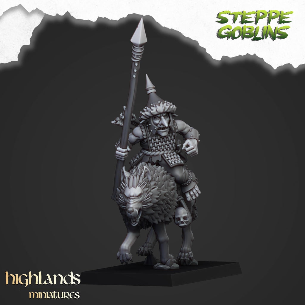 Mounted Steppe Goblins miniature - in 12K - by Highlands Miniatures