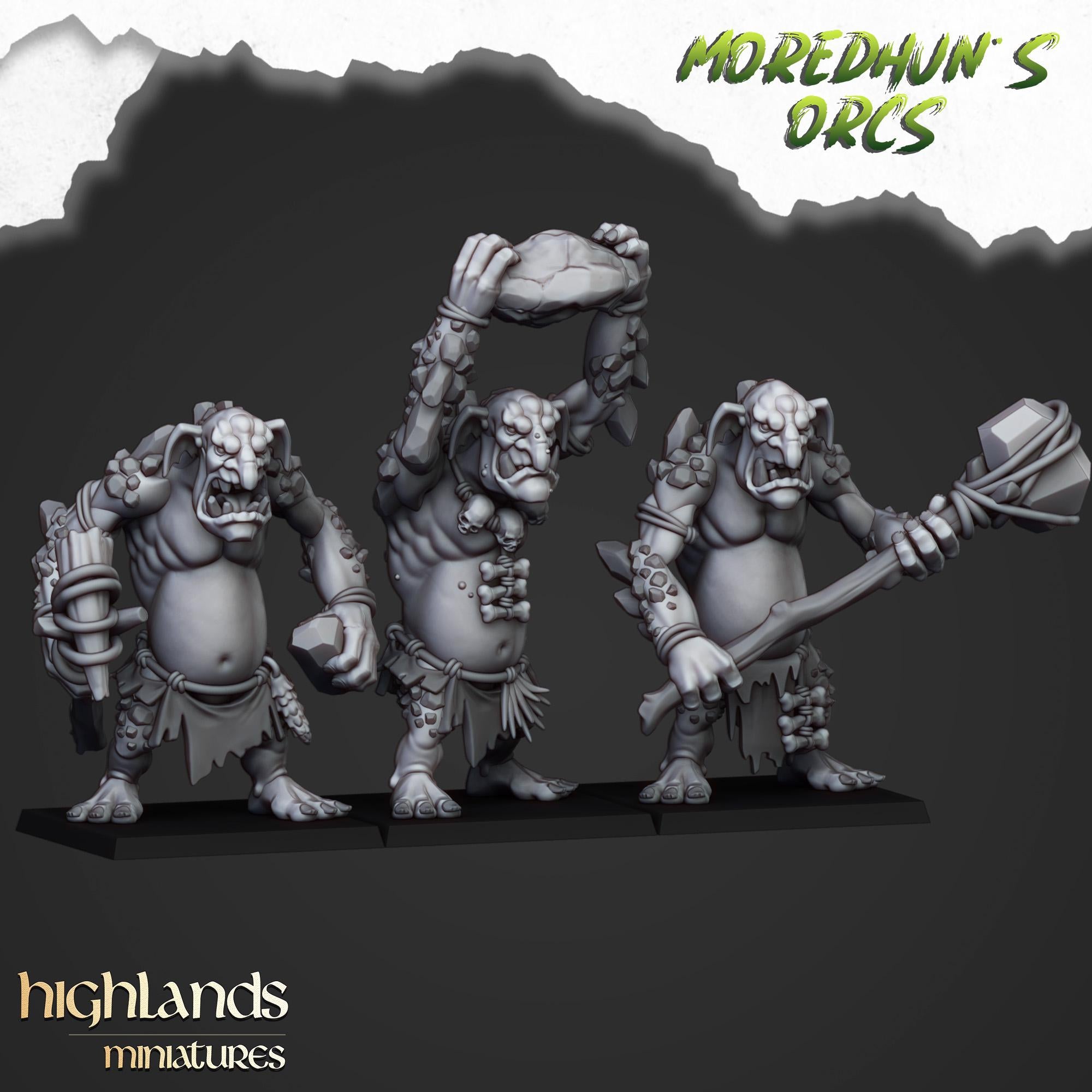 Cave Trolls miniature - in 12K - by Highlands Miniatures