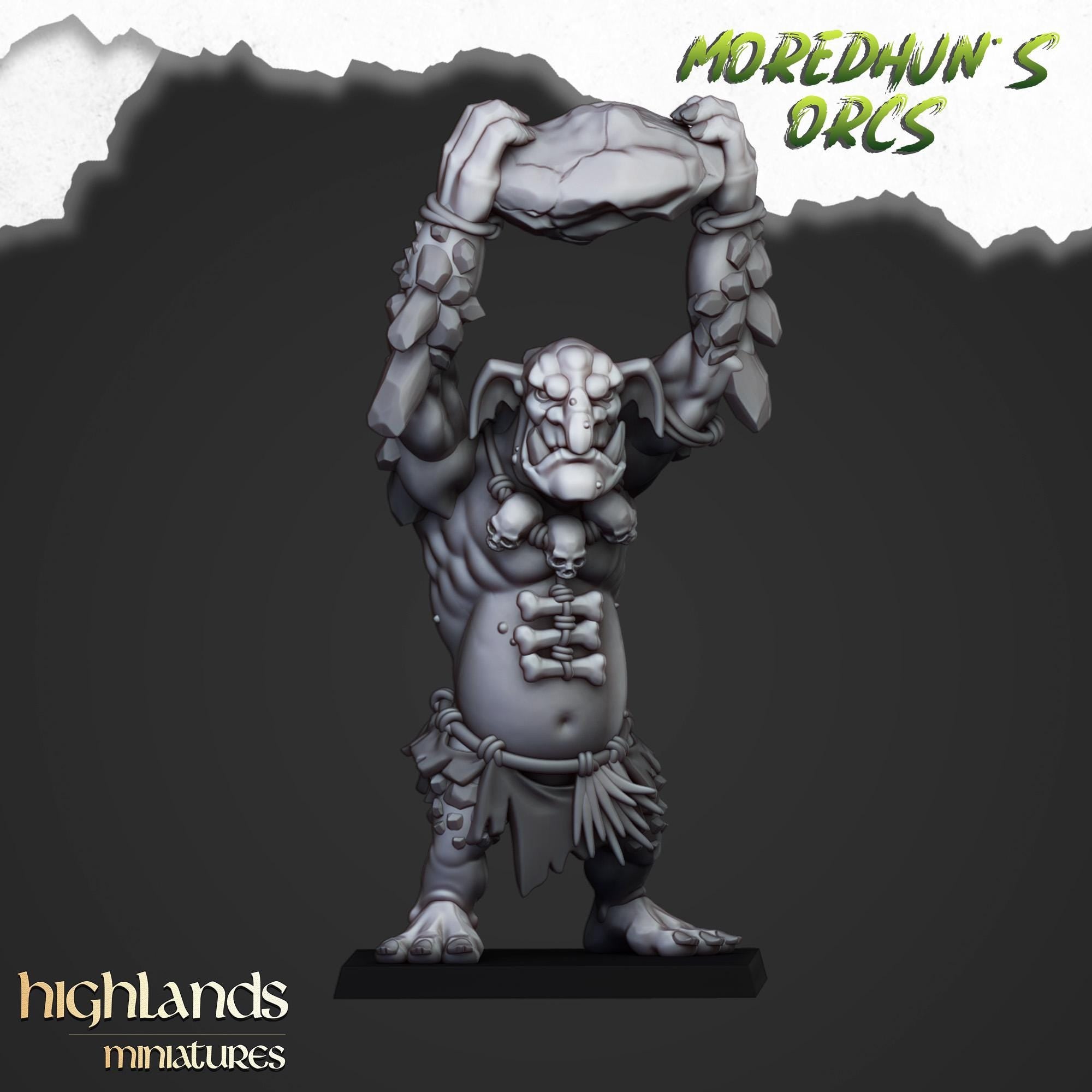 Cave Trolls miniature - in 12K - by Highlands Miniatures