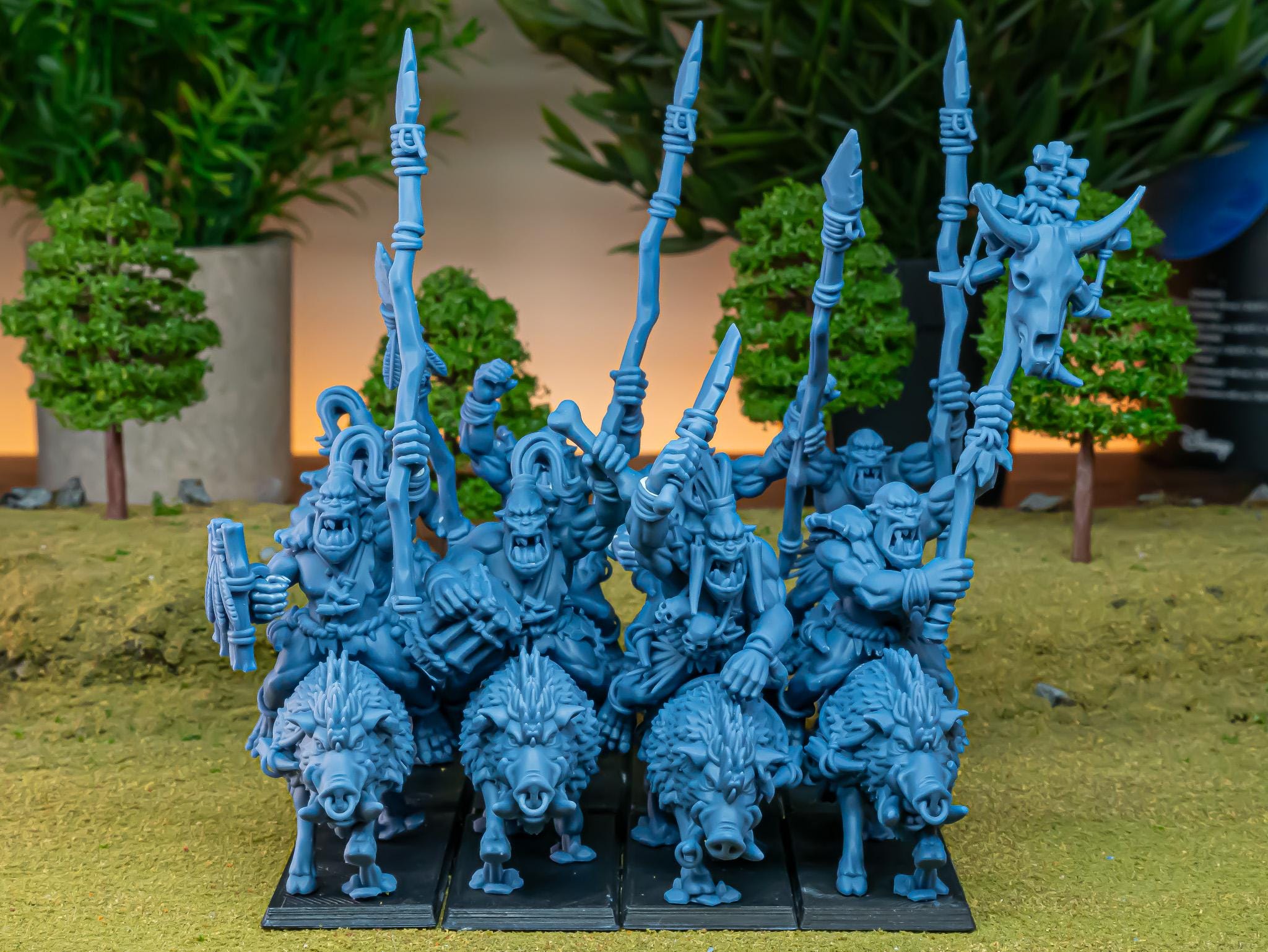 Mounted Cave Orcs miniature - in 12K- by Highlands Miniatures
