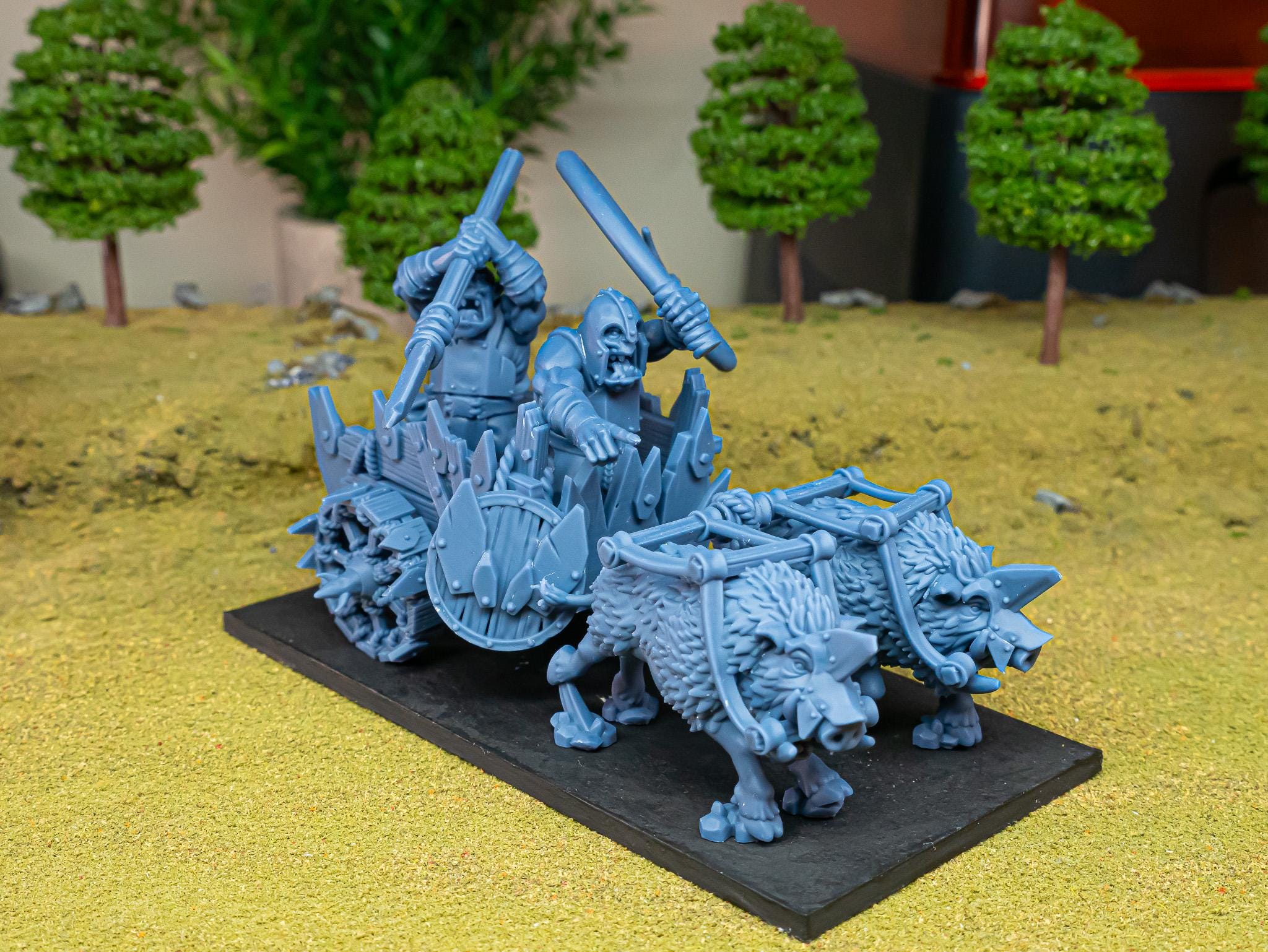 Orc Chariot  miniature - in 12K- by Highlands Miniatures