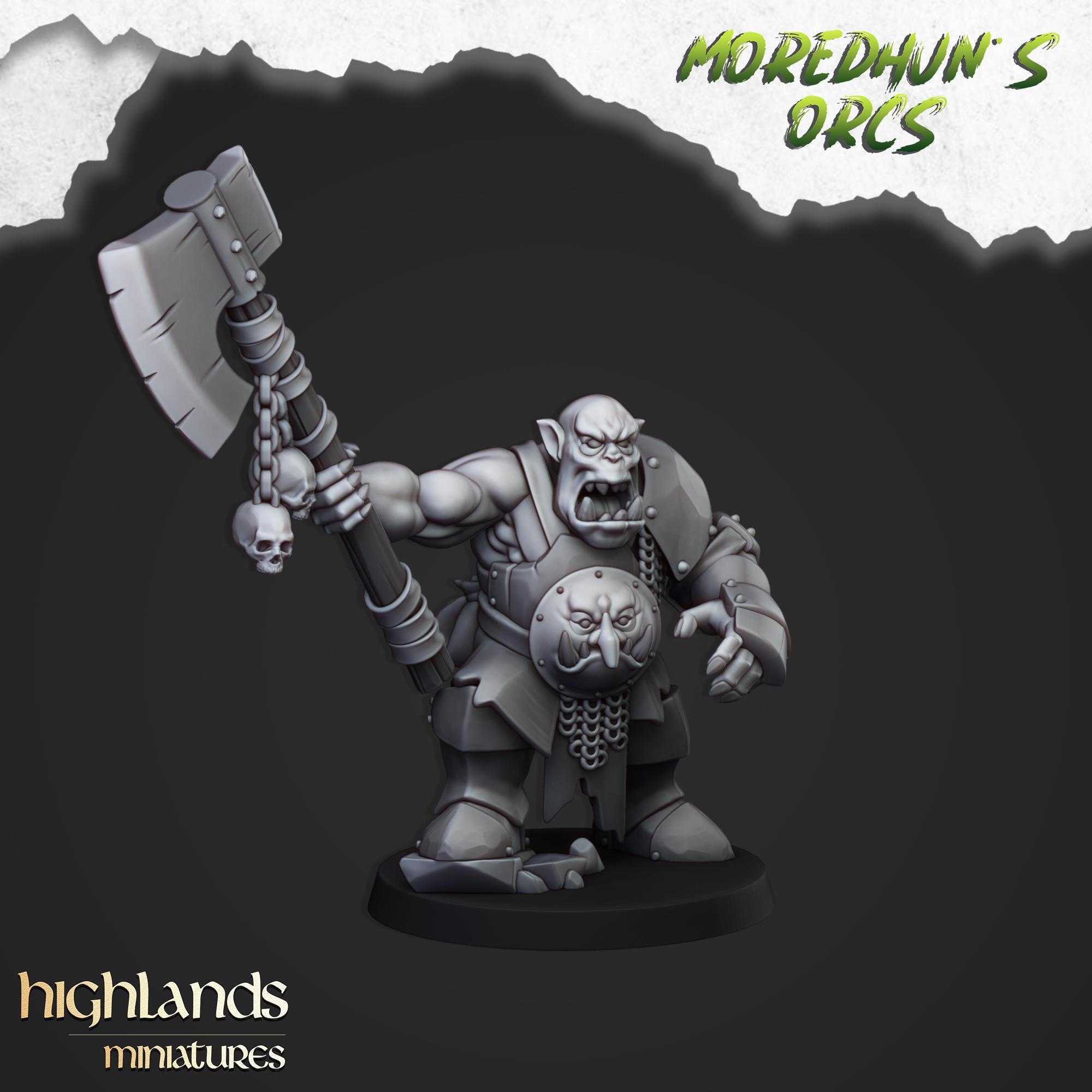 Borgok Skullcrusher  miniature - in 12K- by Highlands Miniatures