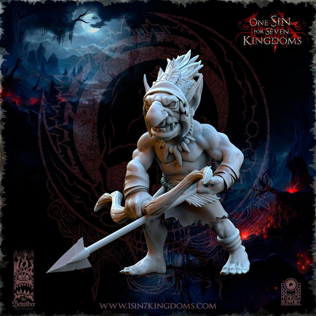 The Black Horde Goblins Jungle Warriors miniature - 12k by The Beholder Miniatures