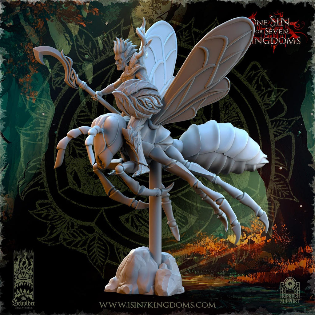 Evergreen Elves Spirits of the Forest Riders- in 12k- by Beholder The Beholder Miniatures