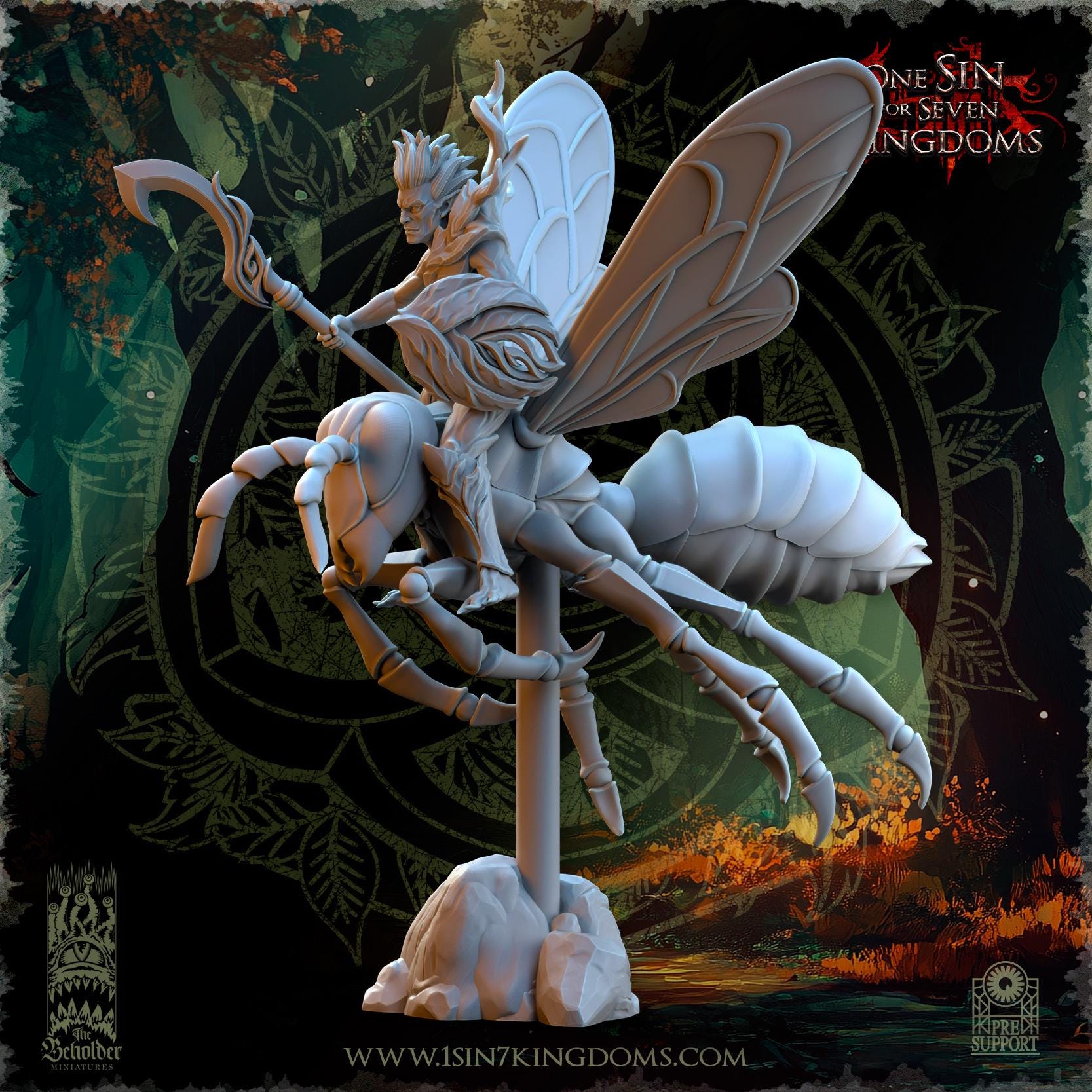Evergreen Elves Spirits of the Forest Riders- in 12k- by Beholder The Beholder Miniatures