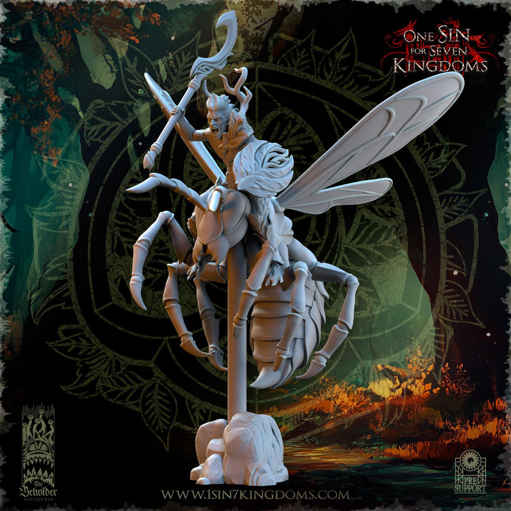 Evergreen Elves Spirits of the Forest Riders- in 12k- by Beholder The Beholder Miniatures