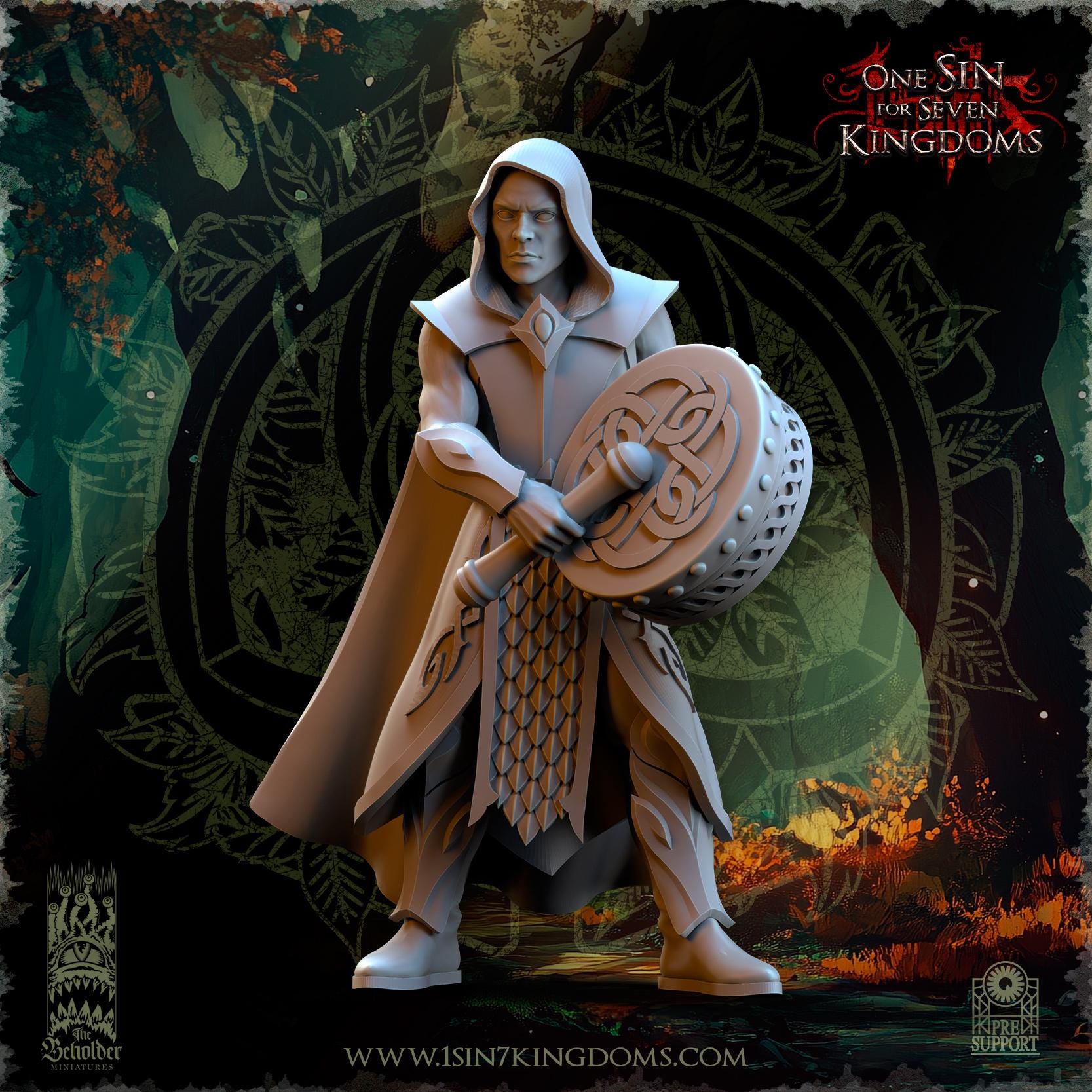 Evergreen Elves Glade Avengers Command Group - in 12k- by The Beholder Miniatures