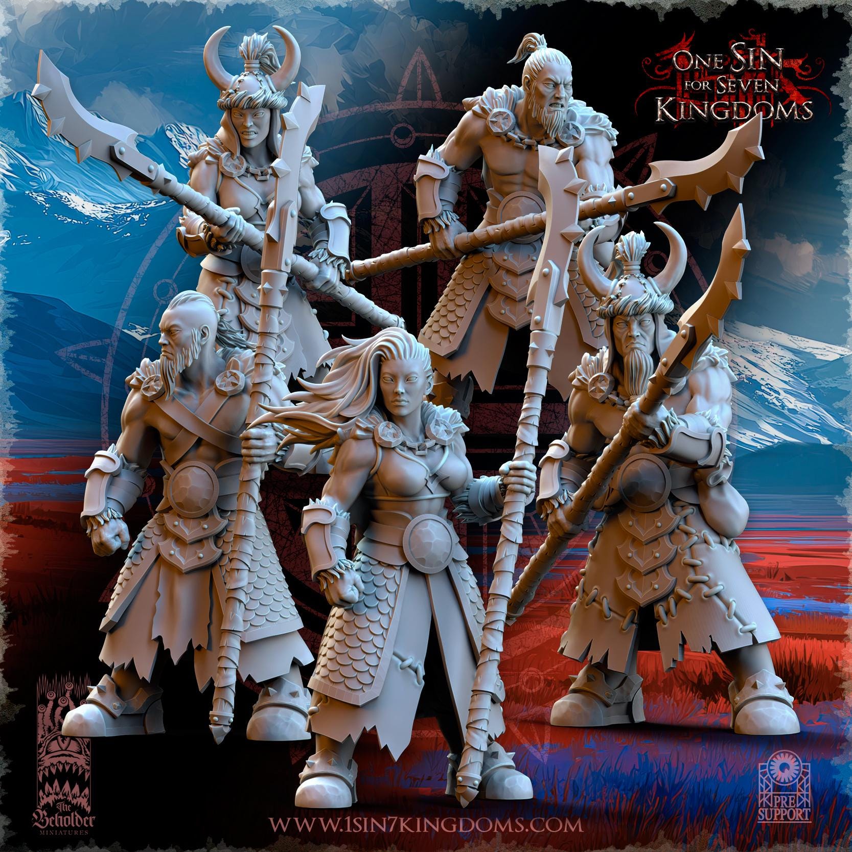 Astarii Dynasty Mountains Tribes- in 12k- by The Beholder Miniatures