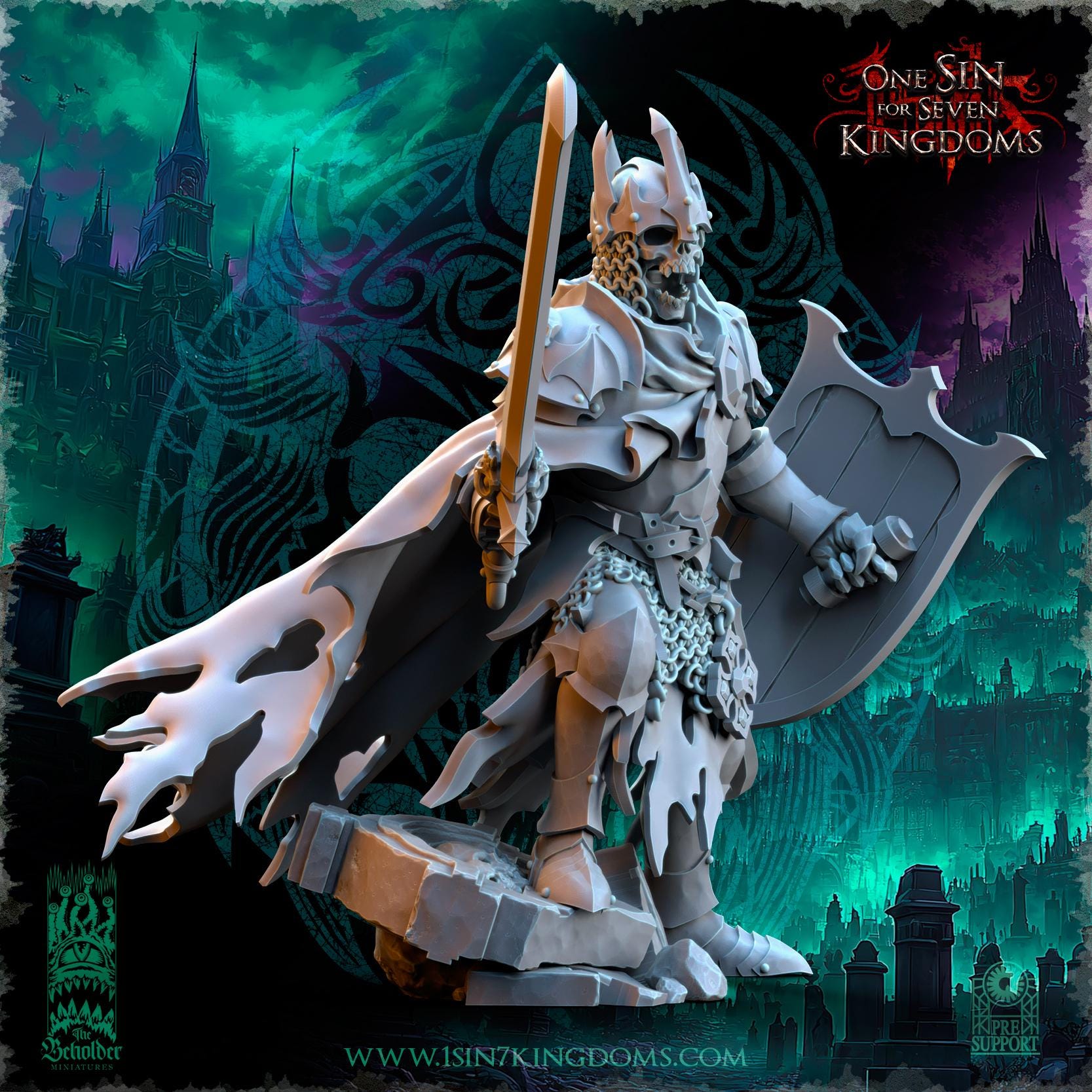 Maeldar, the Lich King - in 12k by The Beholder Miniatures