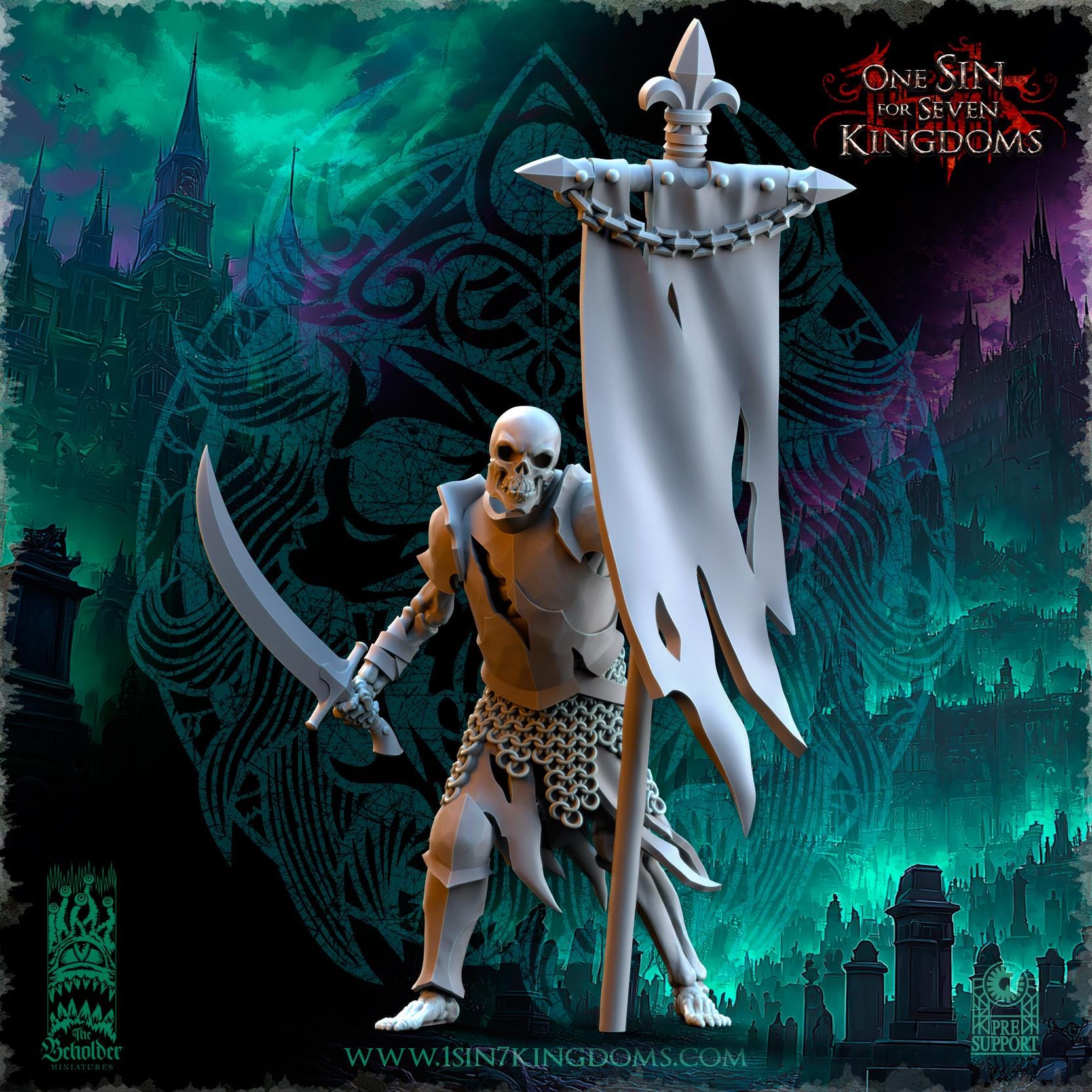 Undying Legions Warriors Command Group - in 12k- The Beholder Miniatures