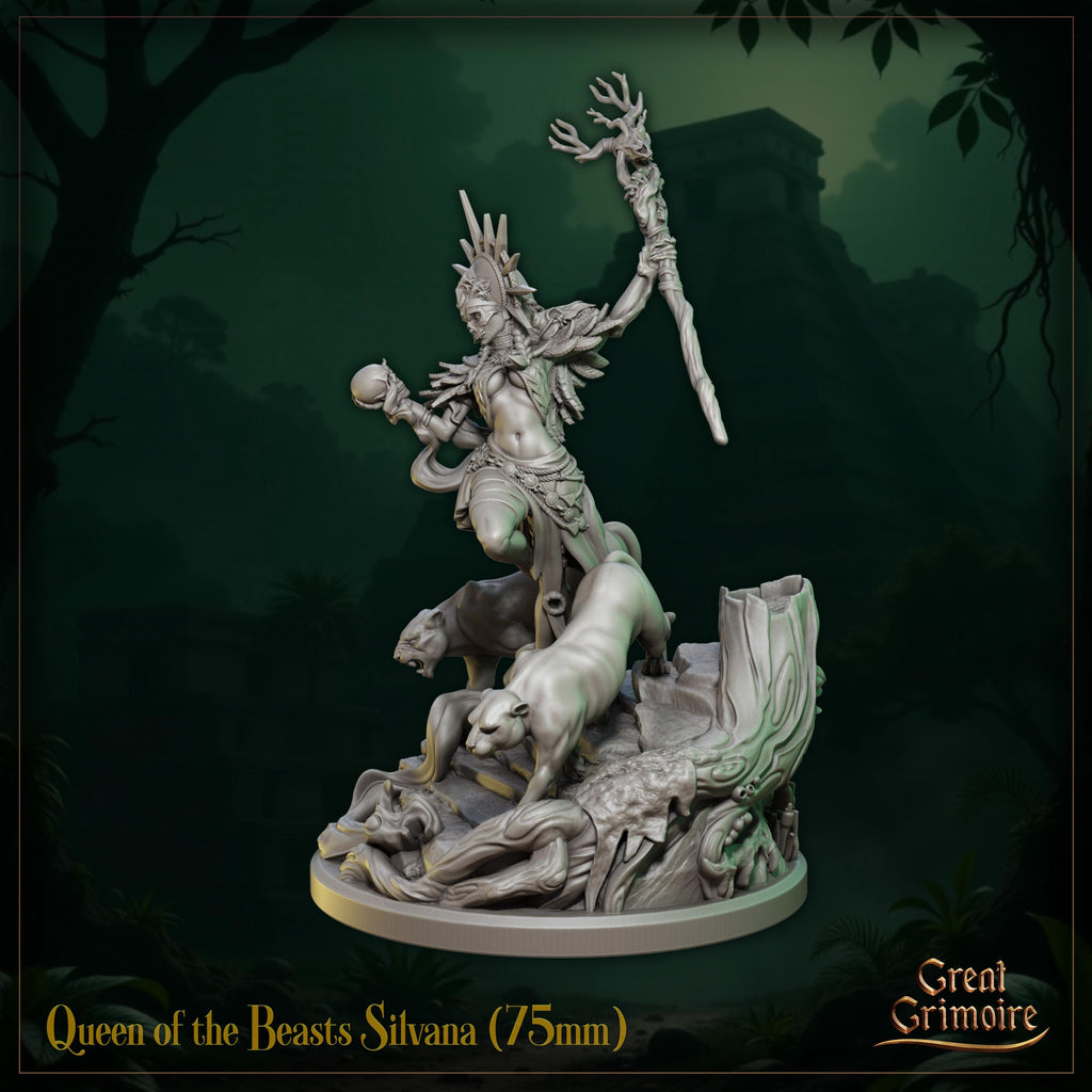 Queen of the Beasts Silvana - in 12k - by Great Grimoire