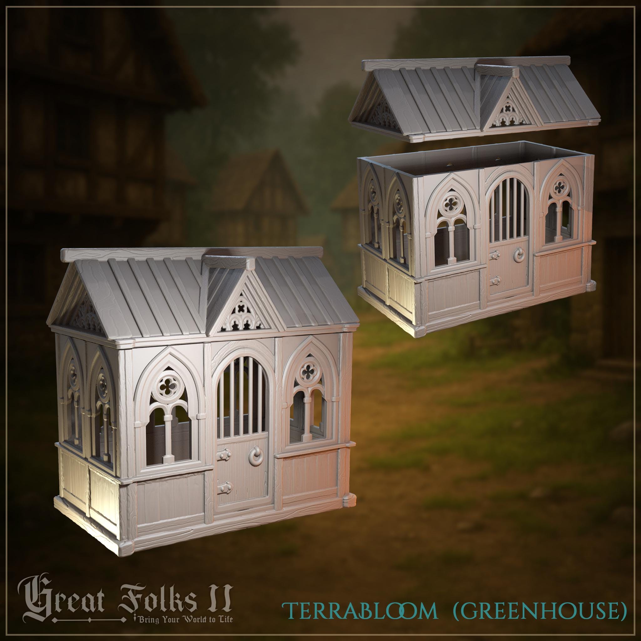 Gardener & Greenhouse  - in 12k - by Great Grimoire