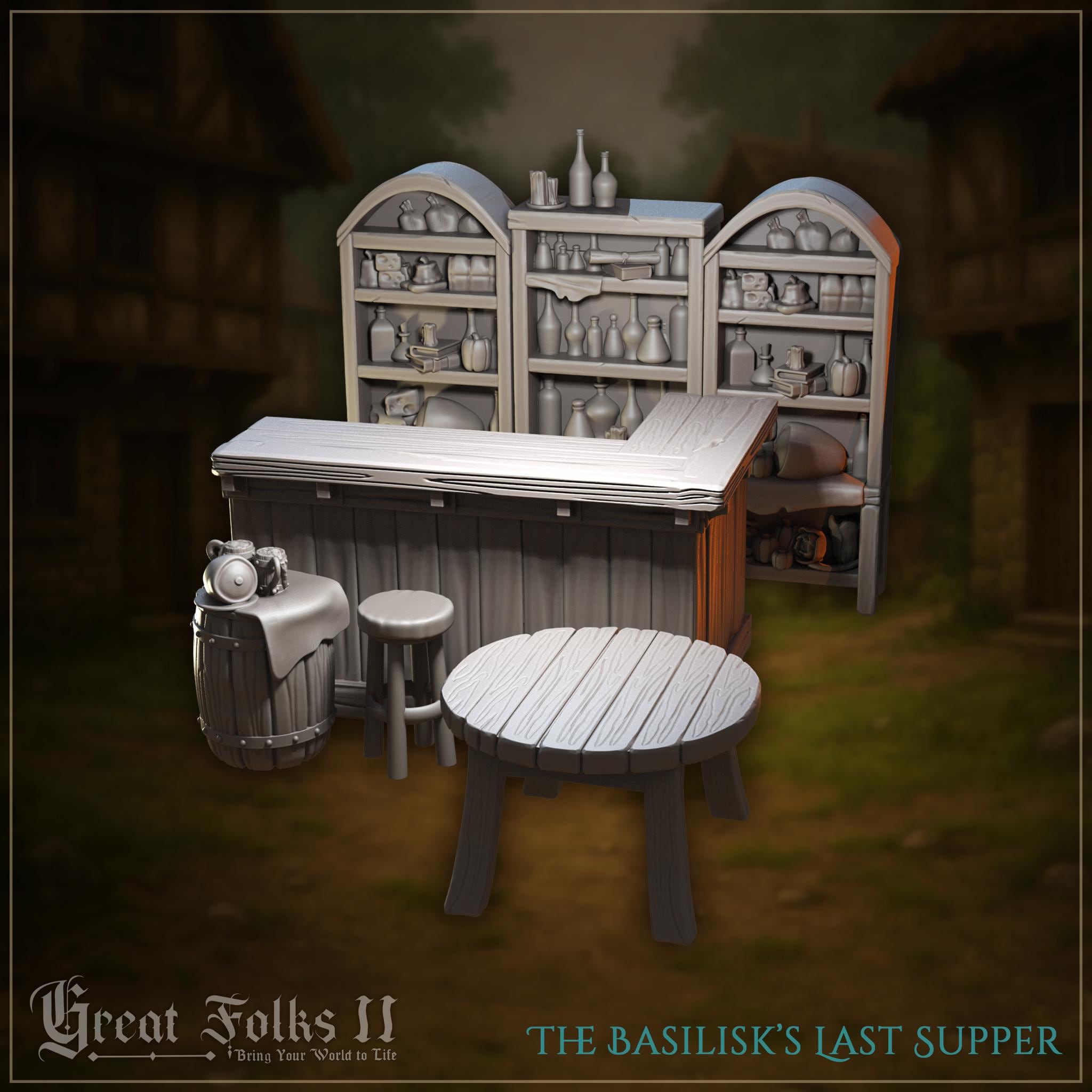 The Basilisk’s Last Supper - in 12k - by Great Grimoire