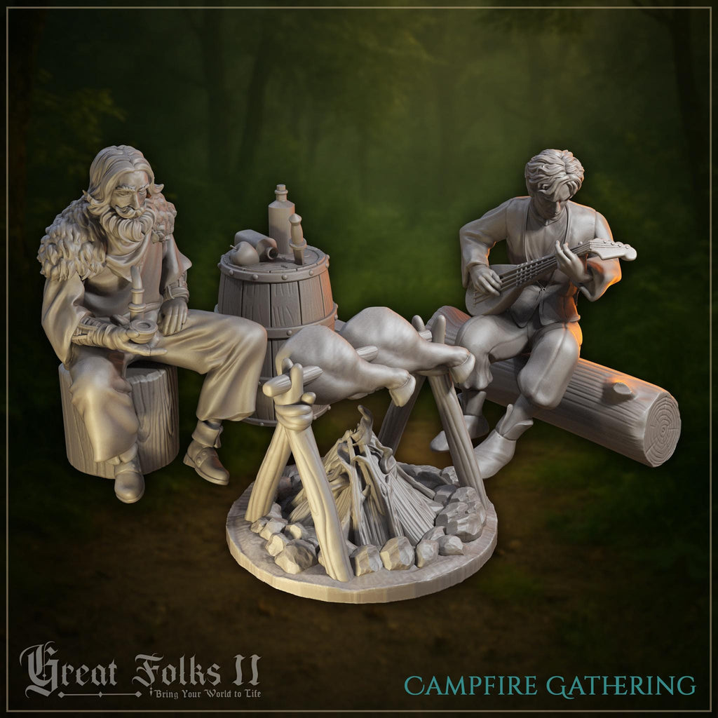 Campfire Gathering - in 12k - by Great Grimoire