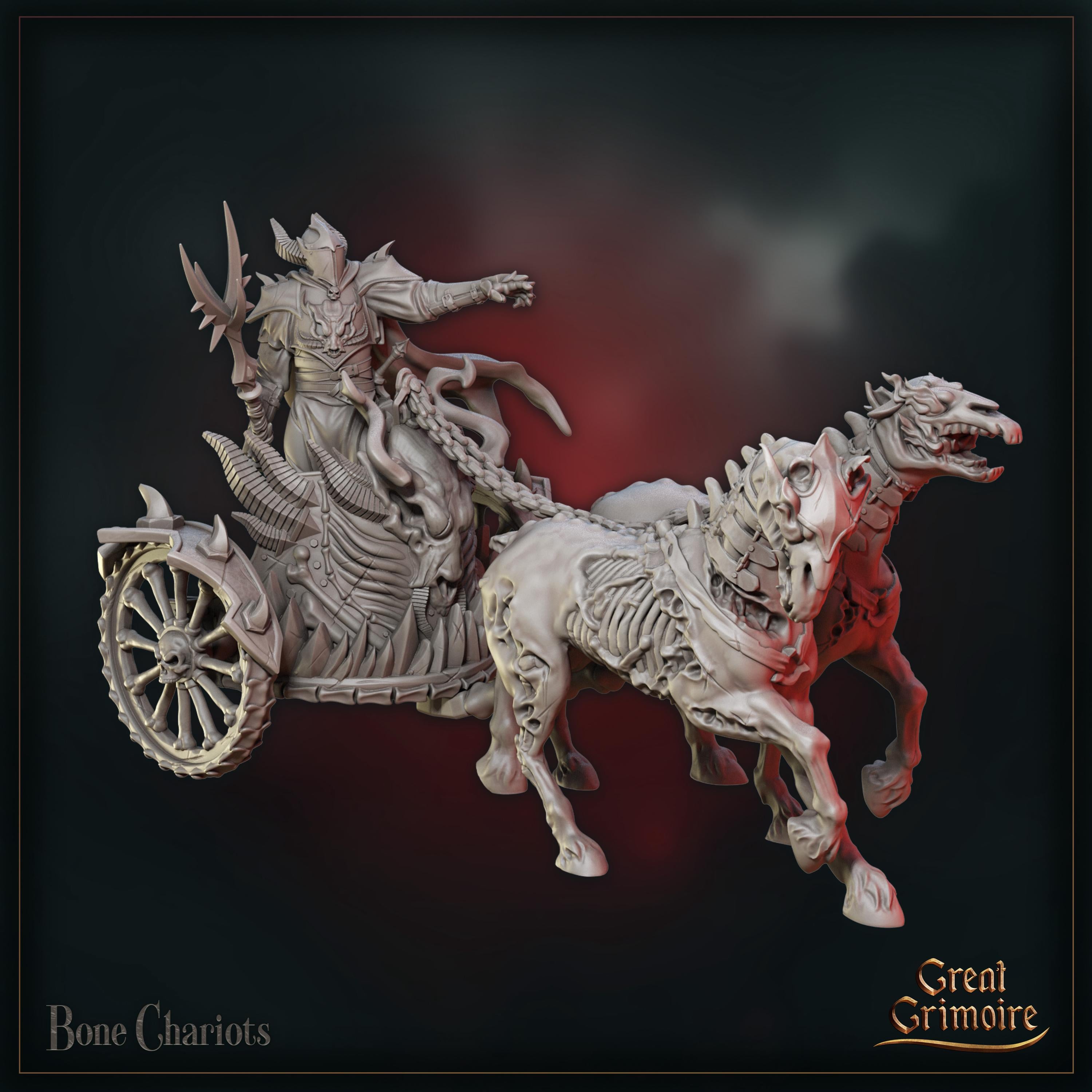 Sir Mordrek the Graveborn Bone Chariot - in 12k - by Great Grimoire