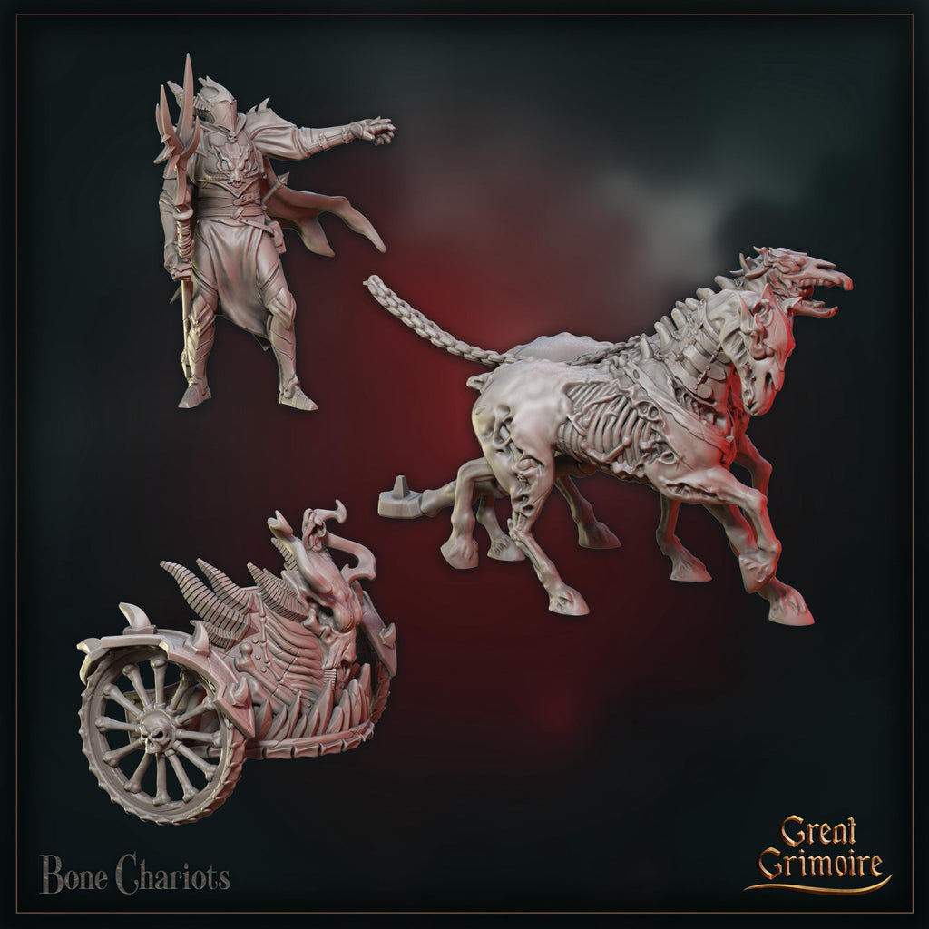 Sir Mordrek the Graveborn Bone Chariot - in 12k - by Great Grimoire