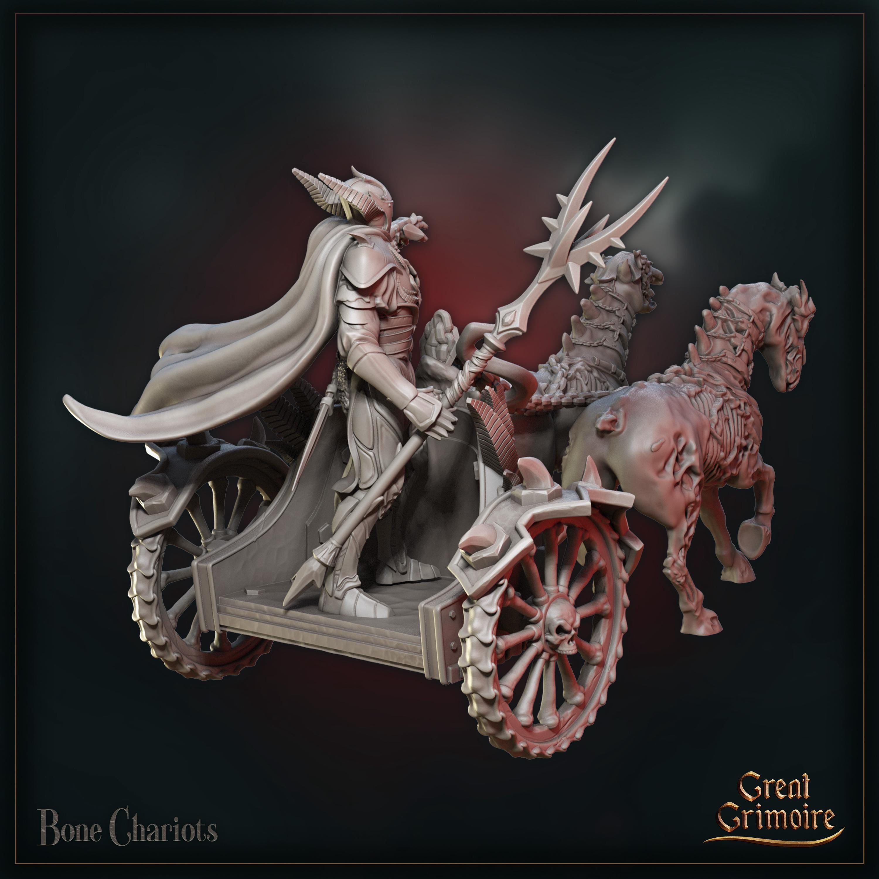 Sir Mordrek the Graveborn Bone Chariot - in 12k - by Great Grimoire