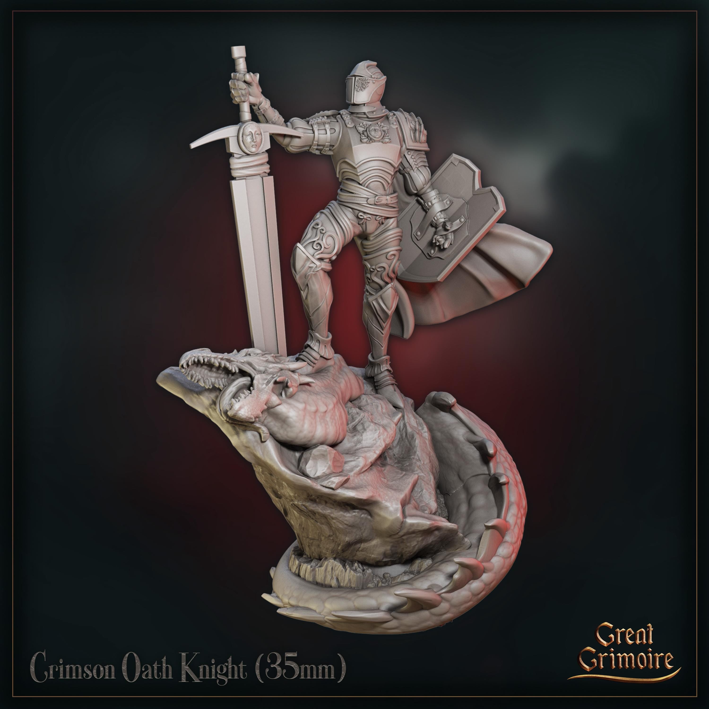 Crimson Oath Knight - in 12k - by Great Grimoire
