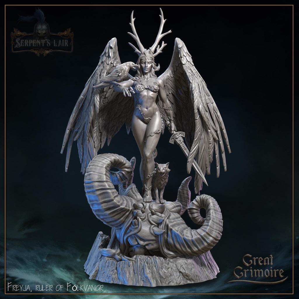 Freyja Ruler of Fólkvangr Miniature, Grimoire Resin Model