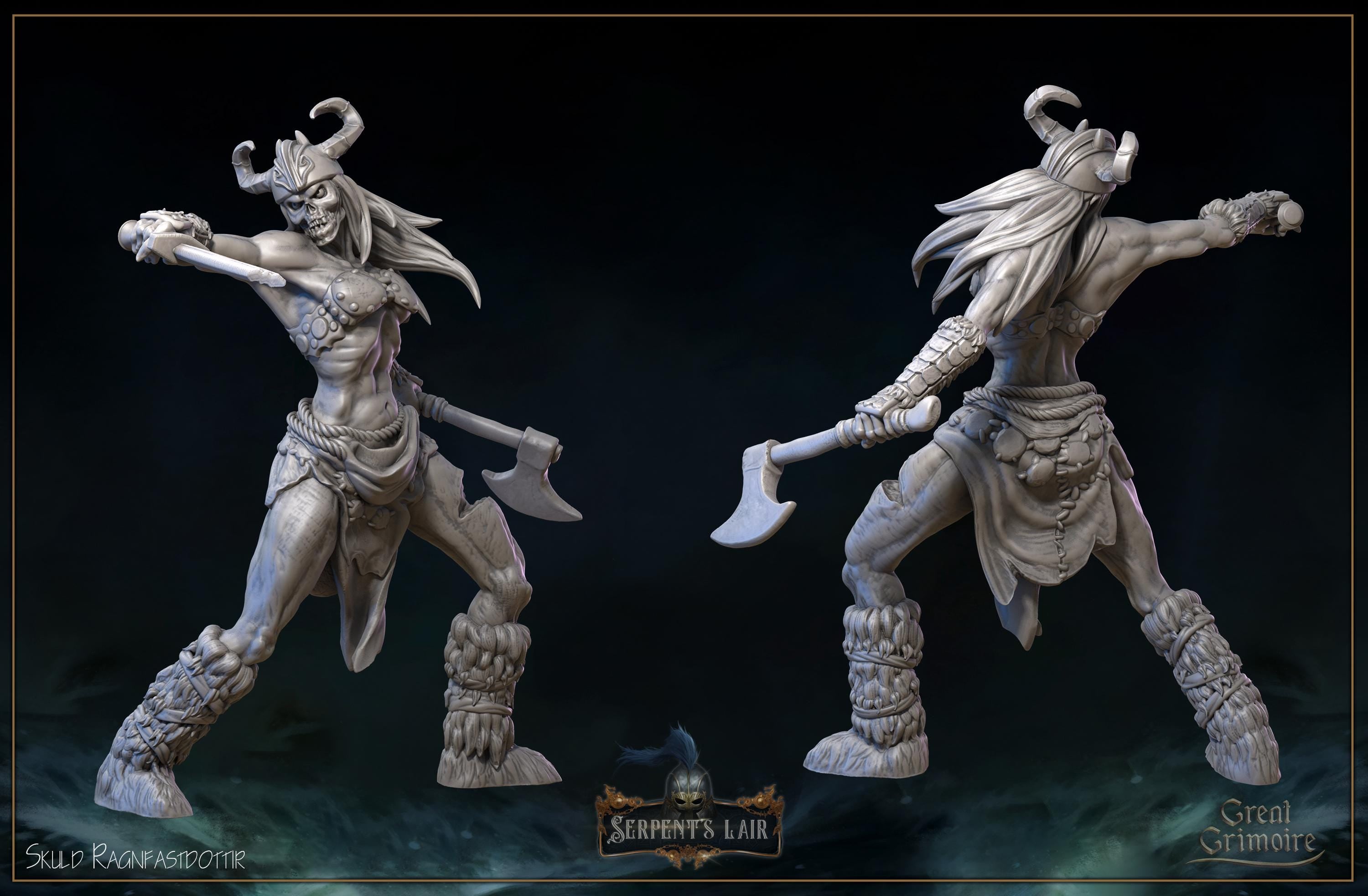 Undead Viking 5 Model Bundle – 12k Resin Miniature – Great Grimoire