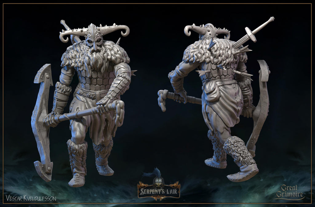 Undead Viking 5 Model Bundle – 12k Resin Miniature – Great Grimoire