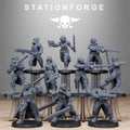 Grimguard Steel Sisters  10 models - in 12k -  by Station Forge