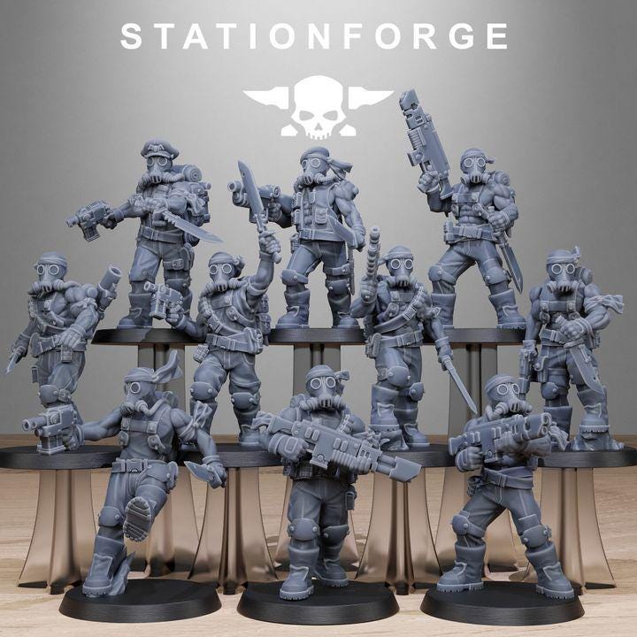 Grimguard Jungle Fighters 2.0  10 Models - in 12k - by Station Forge