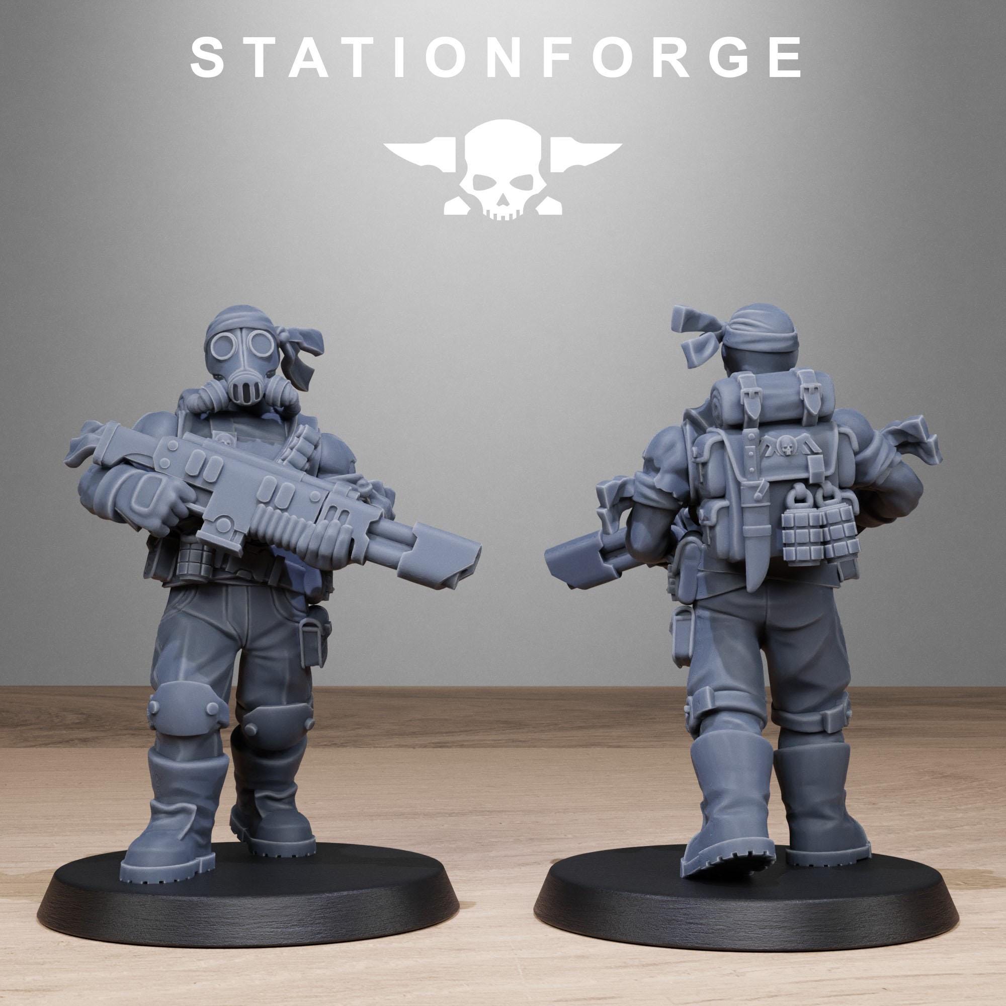 Grimguard Jungle Fighters 2.0  10 Models - in 12k - by Station Forge