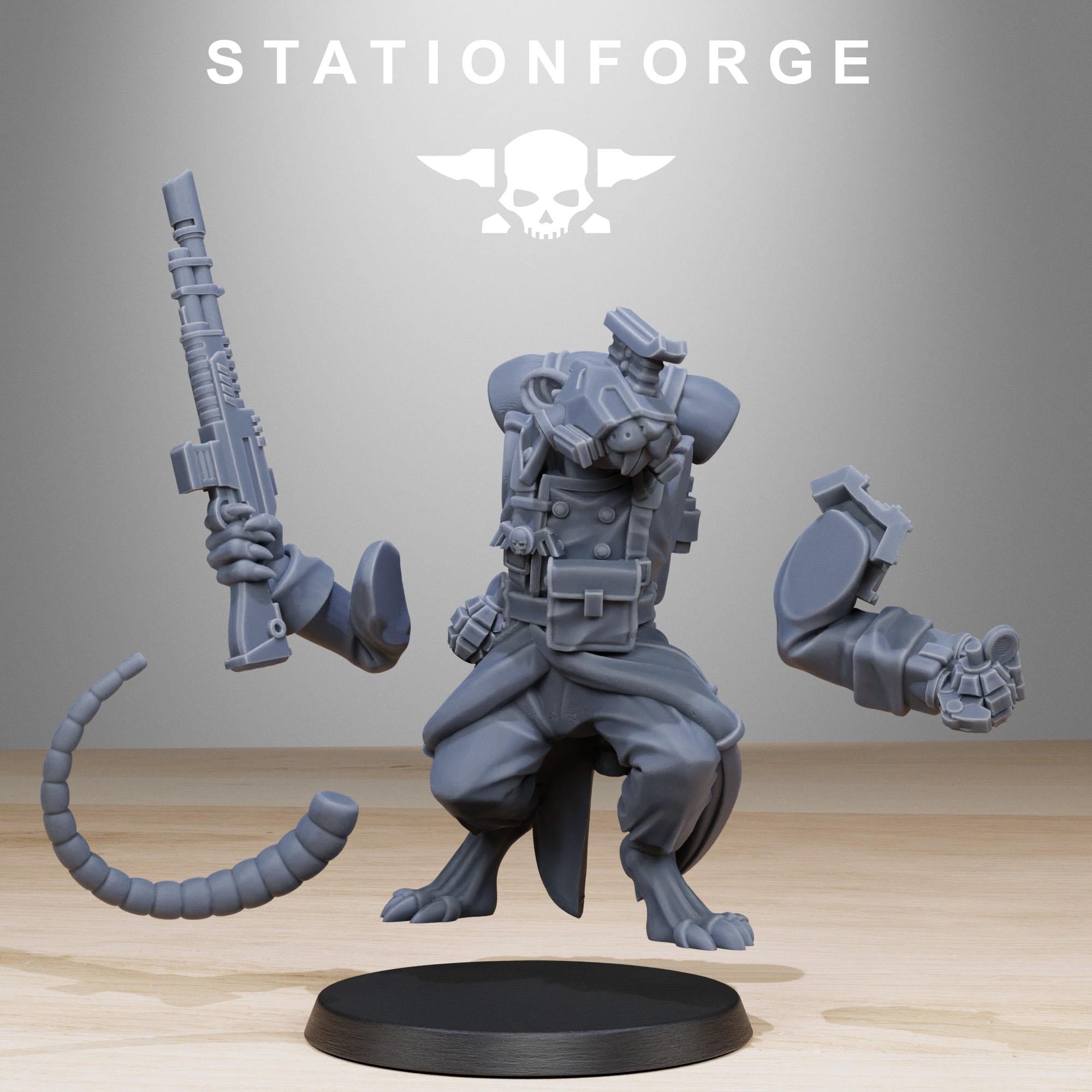 Grimguard Raticus - 10 Models -  in 12k - by Station Forge