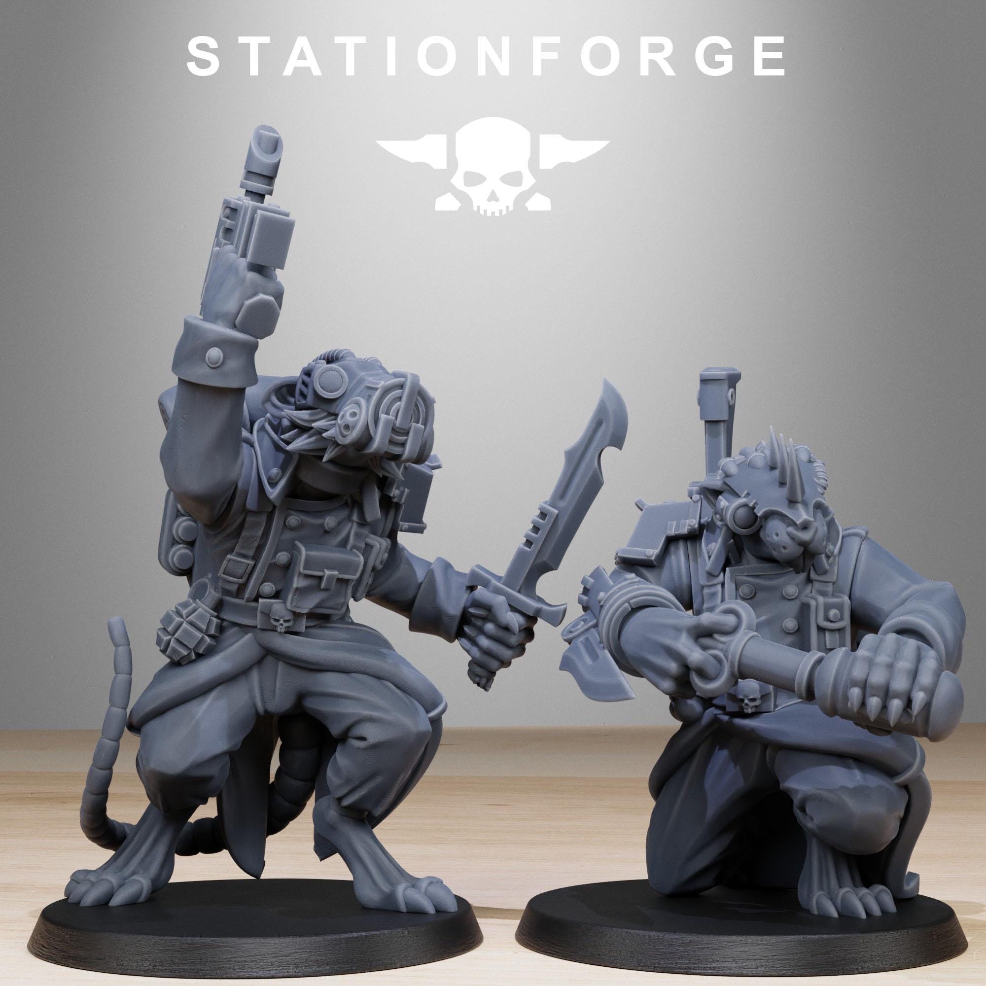Grimguard Raticus - 10 Models -  in 12k - by Station Forge