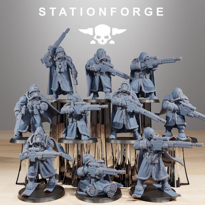 GrimGuard Frostwatch Marksmen 10 models - in 12k  - by Station Forge