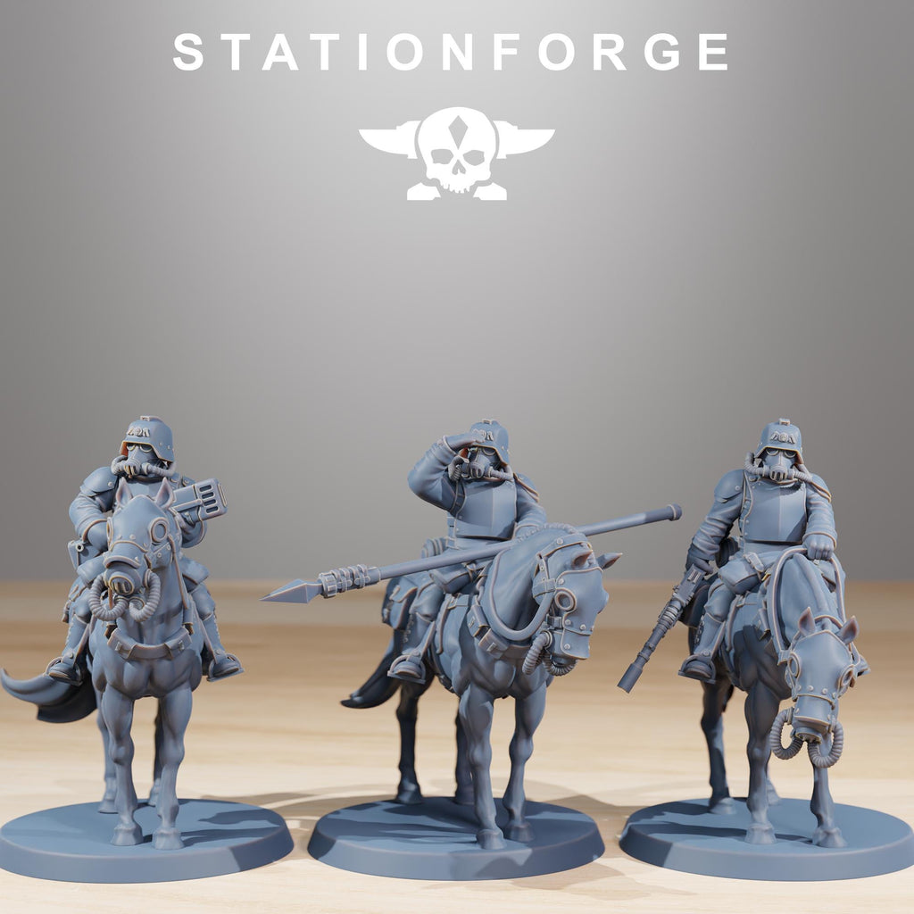GrimGuard Cavalry 10 models - in 12k - by Station Forge 2 variants