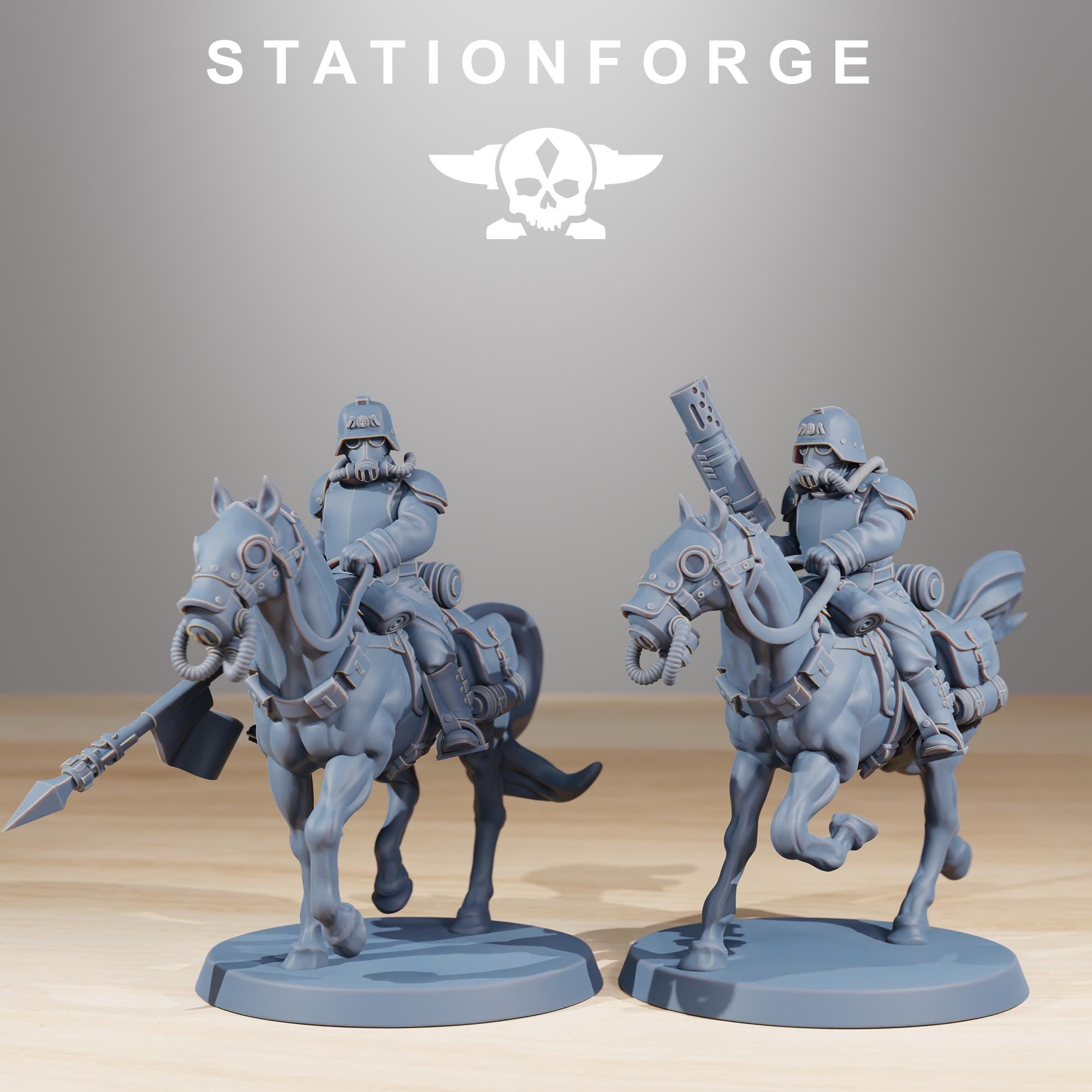 GrimGuard Cavalry 10 models - in 12k - by Station Forge 2 variants