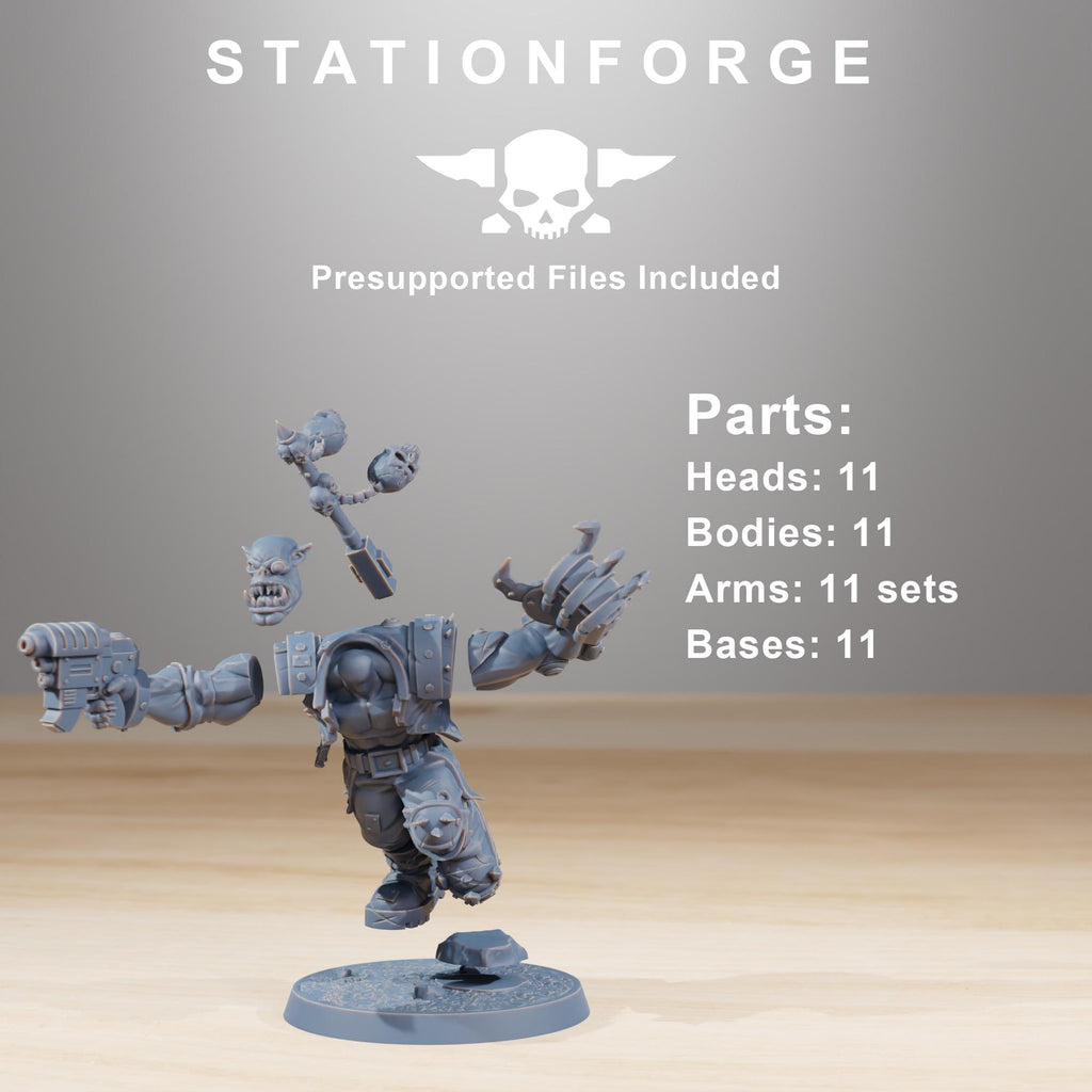 Orkaz Infantry 11 Models - in 12k - by Station Forge