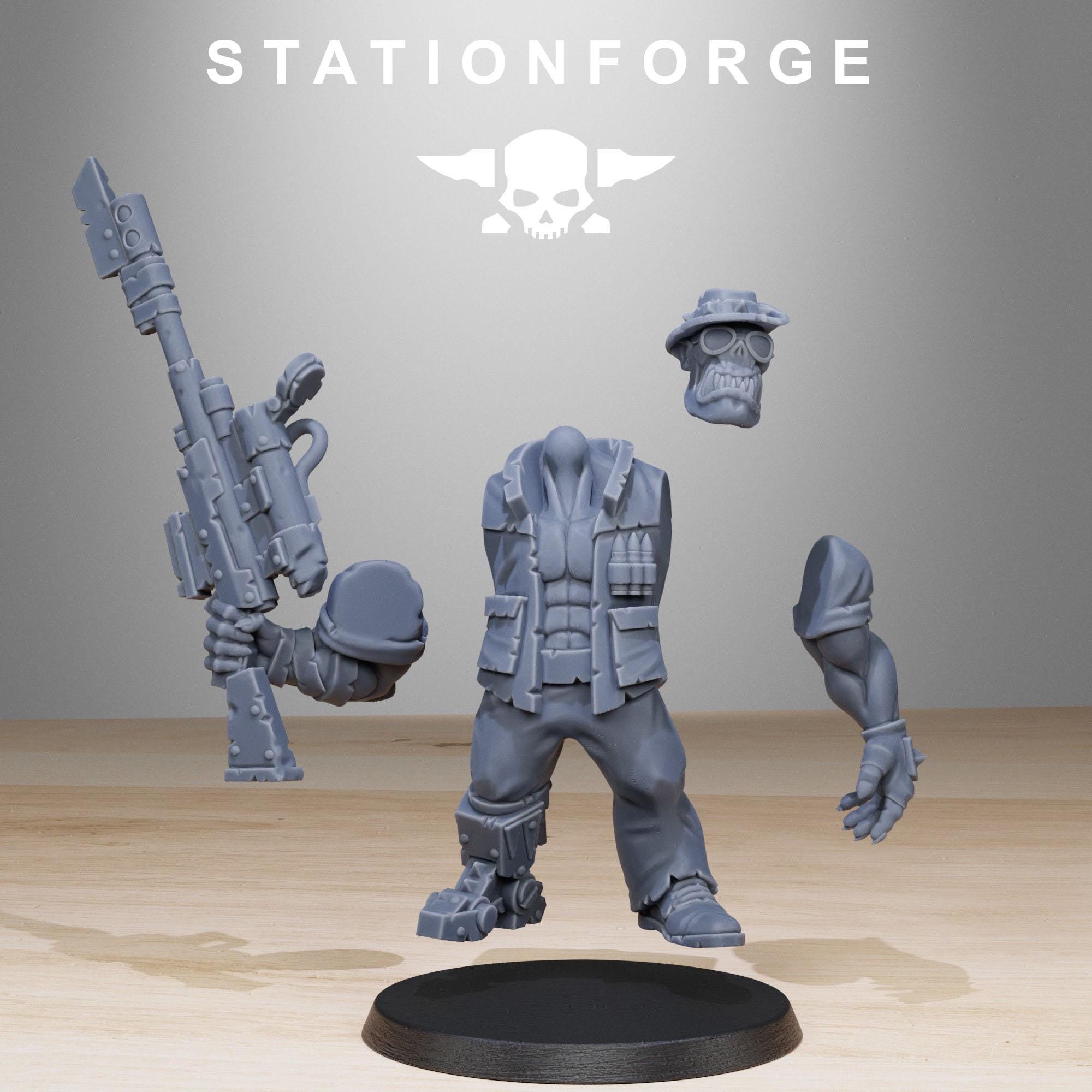 Orkaz Team Fighters 11 models - in 12k - by station Forge