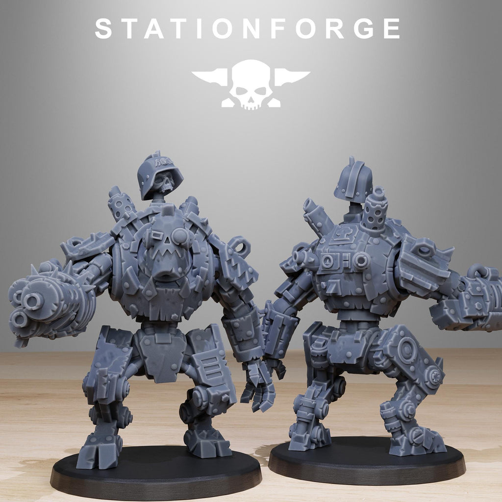 Orkaz Bots Infantry 10 models - in 12k - by station Forge