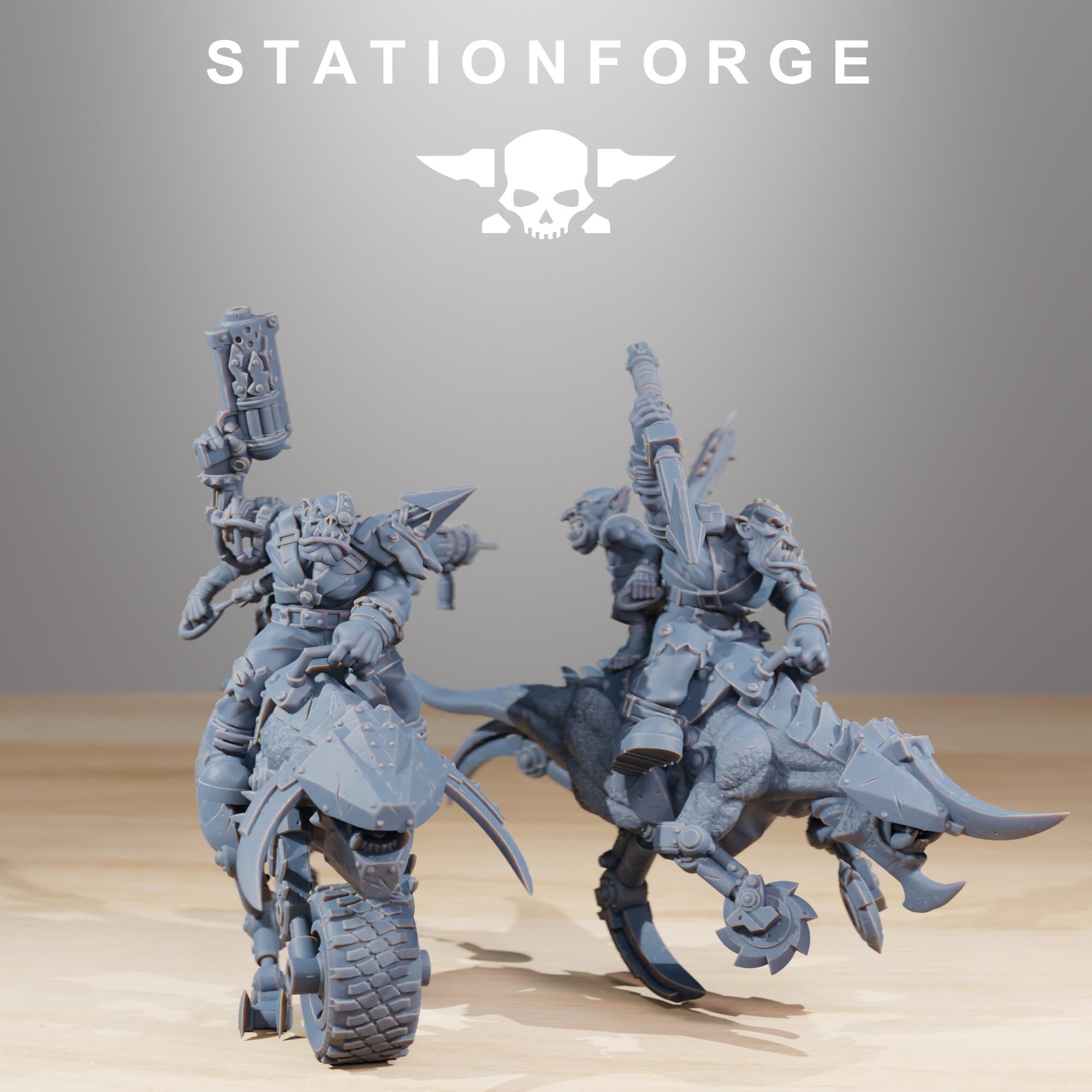 Orkaz Beast Riders 10 models - in 12k - by station Forge