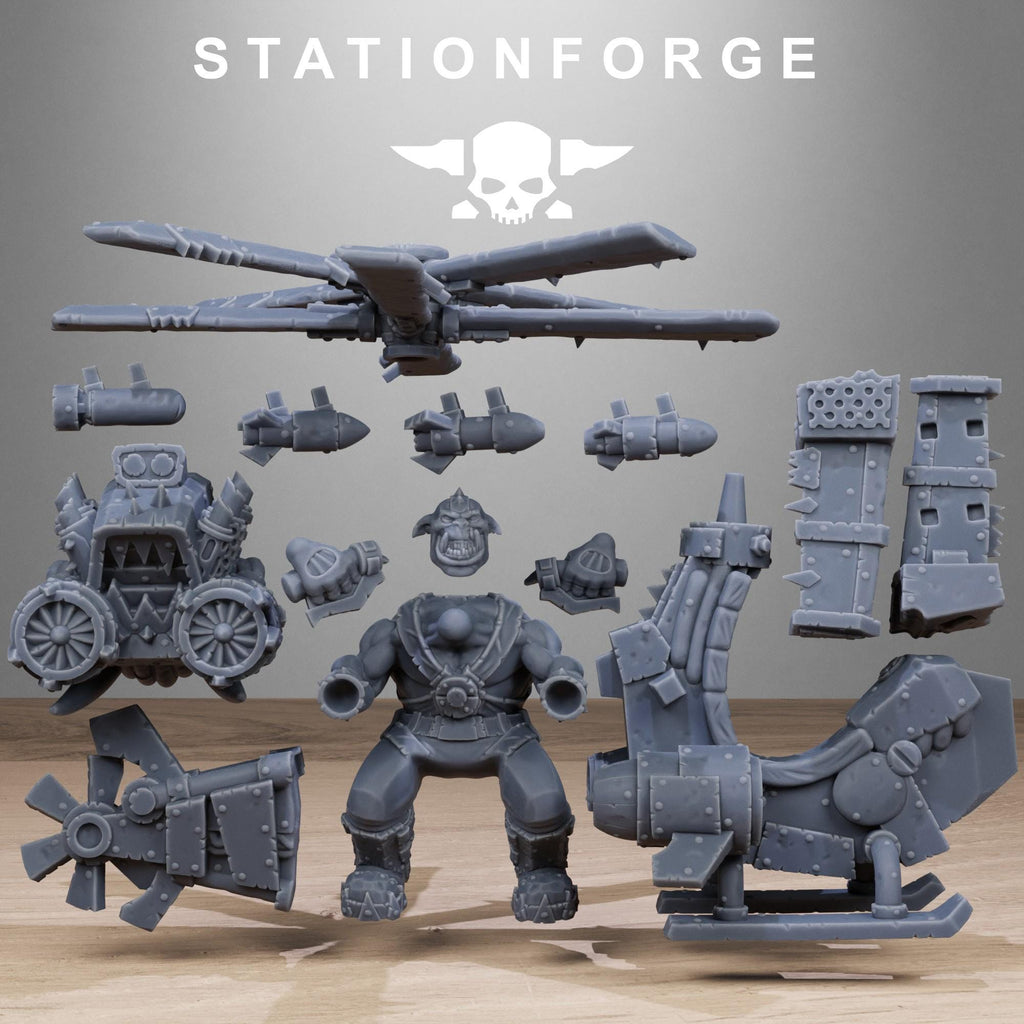 Orkaz Helicopters 3 models - in 12k - by station Forge