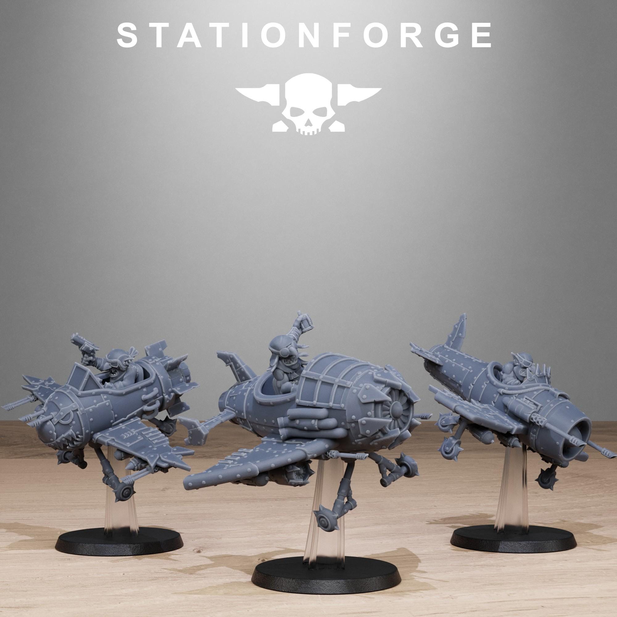 Orkaz Gobs Planes 3 models - in 12k - by station Forge