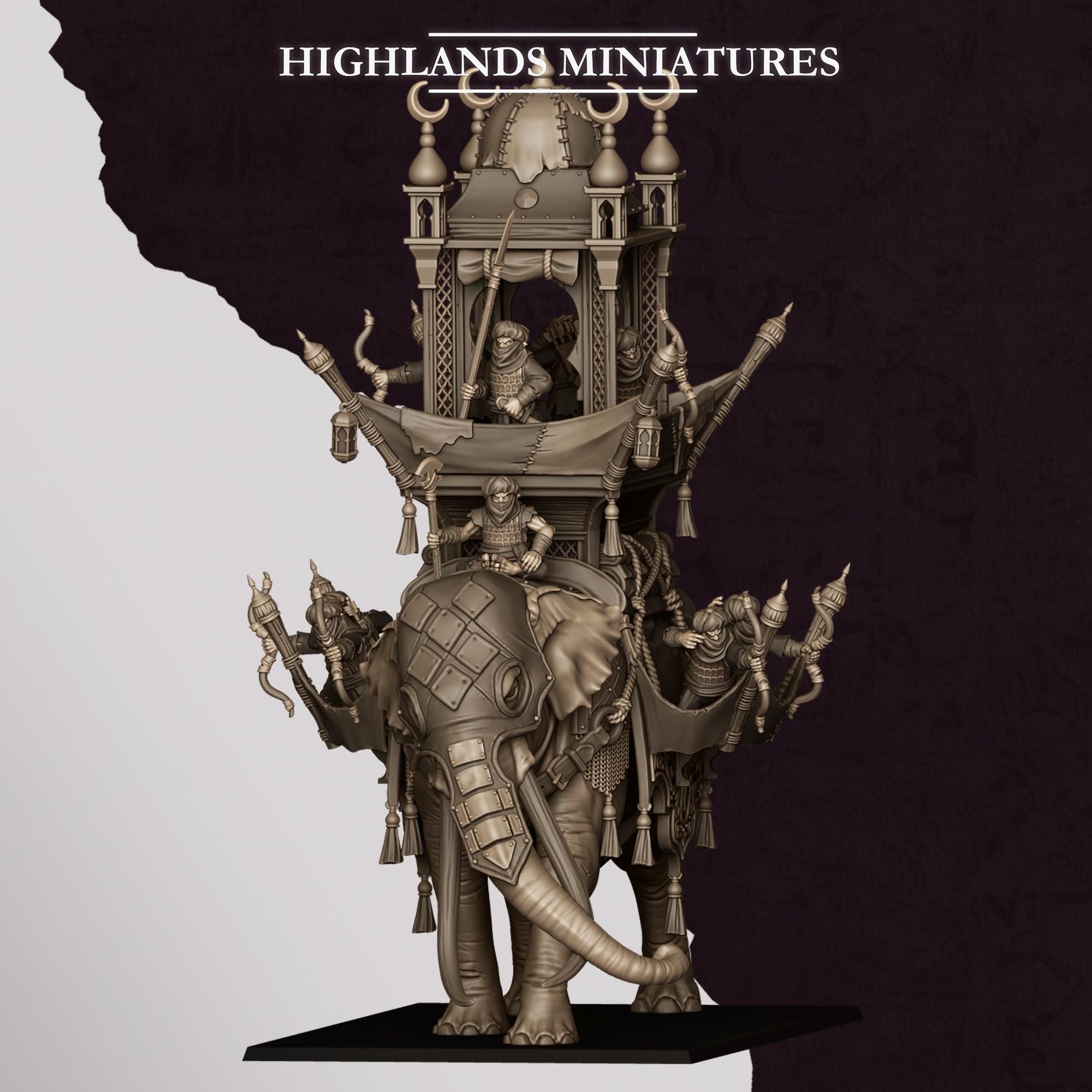 Hobgoblin War Elephant - in 12k- by Highlands Miniatures