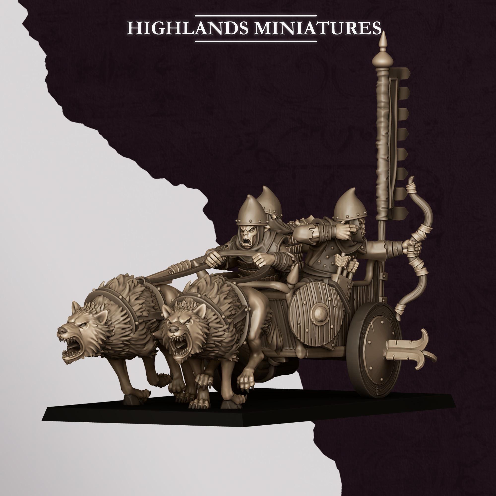 Hobgoblin Chariot - in 12k- by Highlands Miniatures
