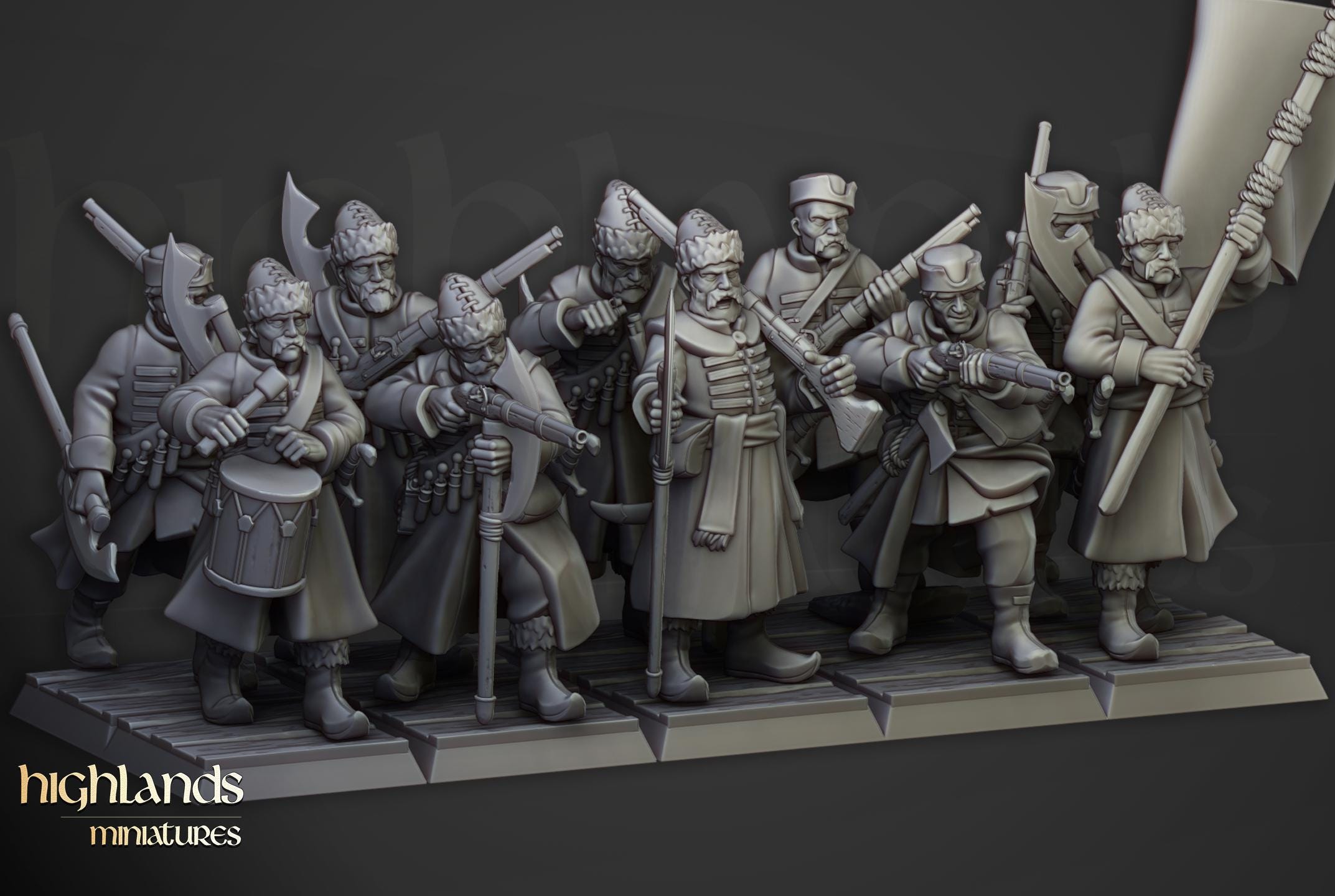 Harbor Streltsy  - 12K Resin Print - Highlands Miniatures
