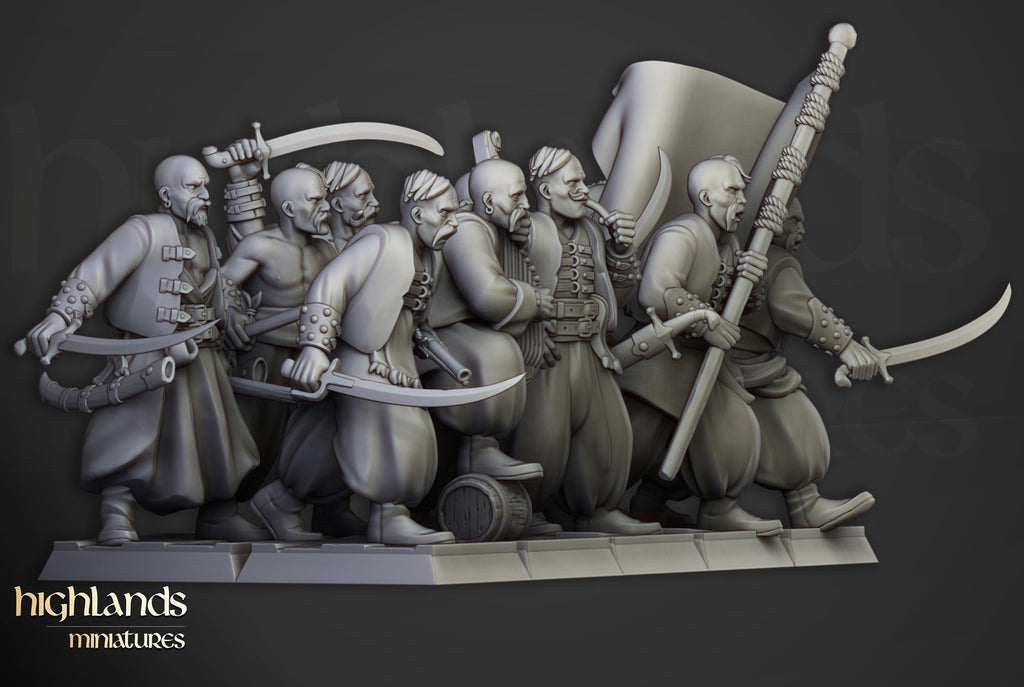 Harbor Cossacks - 12K Resin Print - Highlands Miniatures
