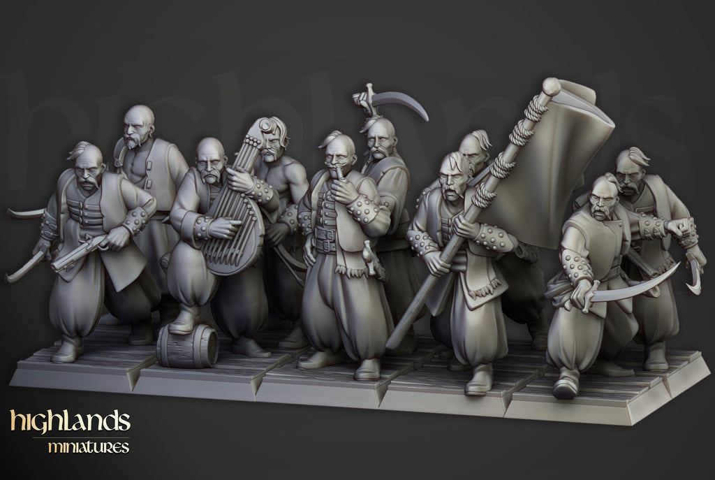 Harbor Cossacks - 12K Resin Print - Highlands Miniatures