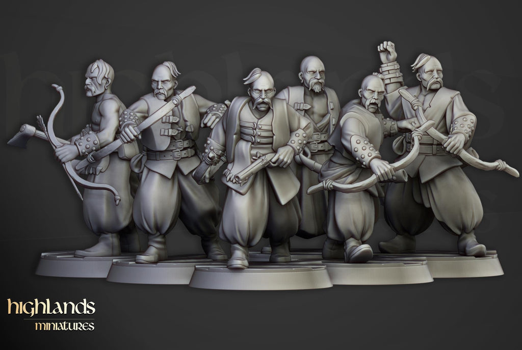 Harbor Cossacks - 12K Resin Print - Highlands Miniatures