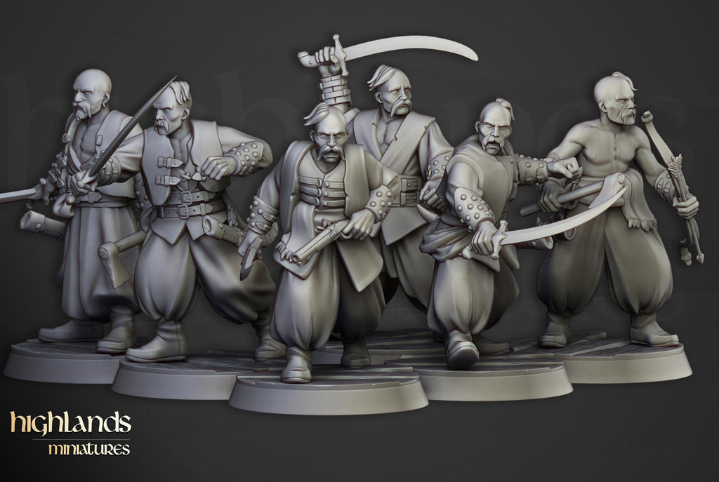 Harbor Cossacks - 12K Resin Print - Highlands Miniatures